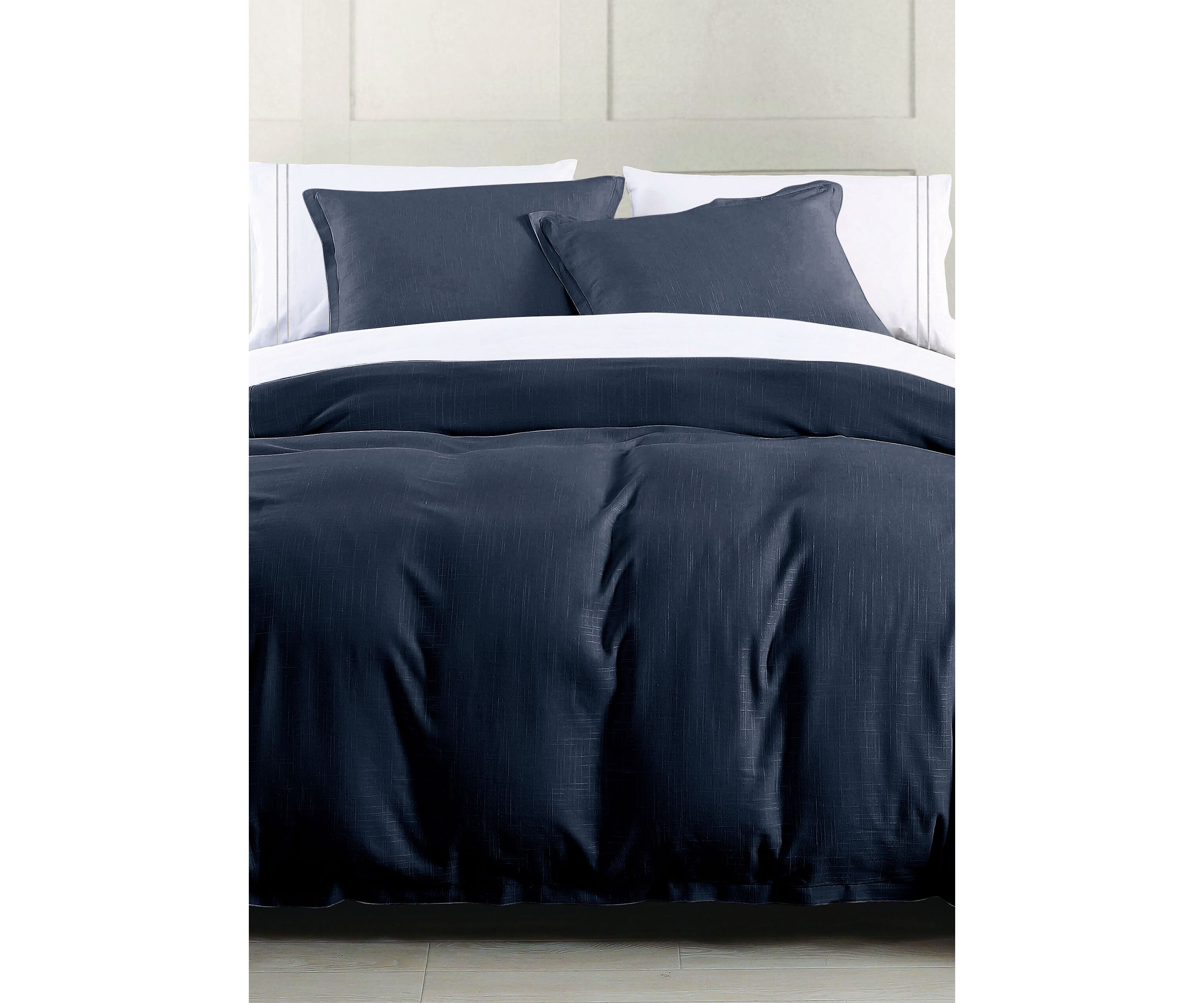 Hera Washed Linen Flange Comforter Set
