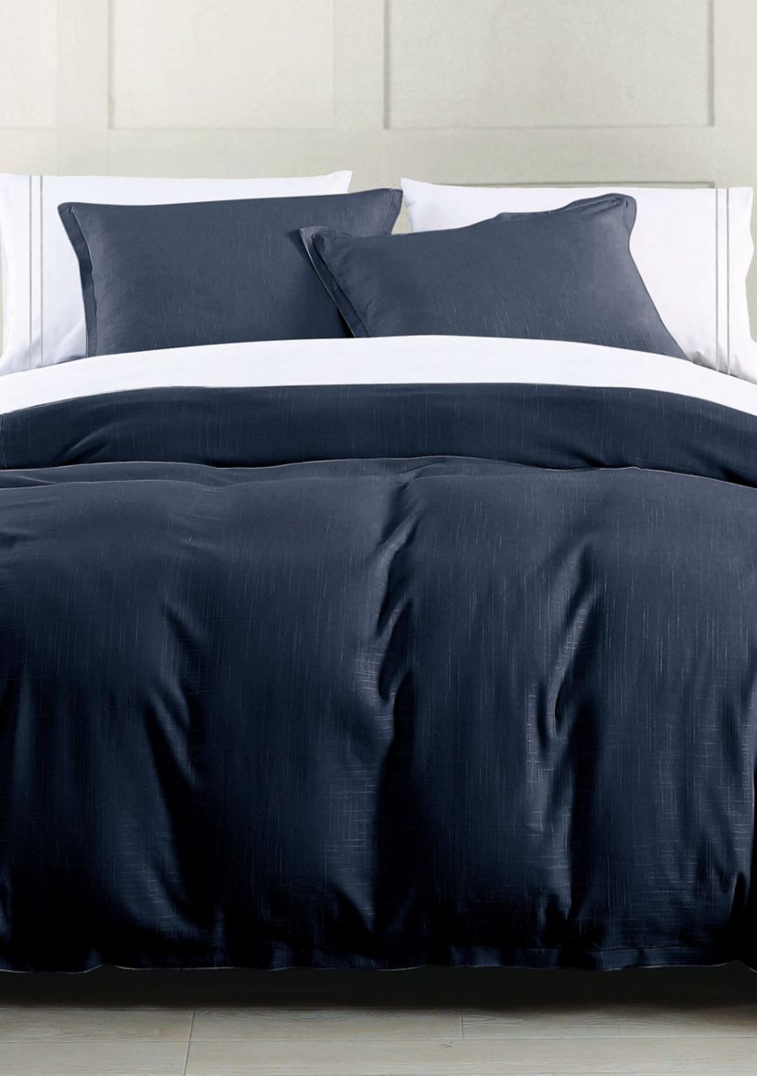 Hera Washed Linen Flange Comforter Set