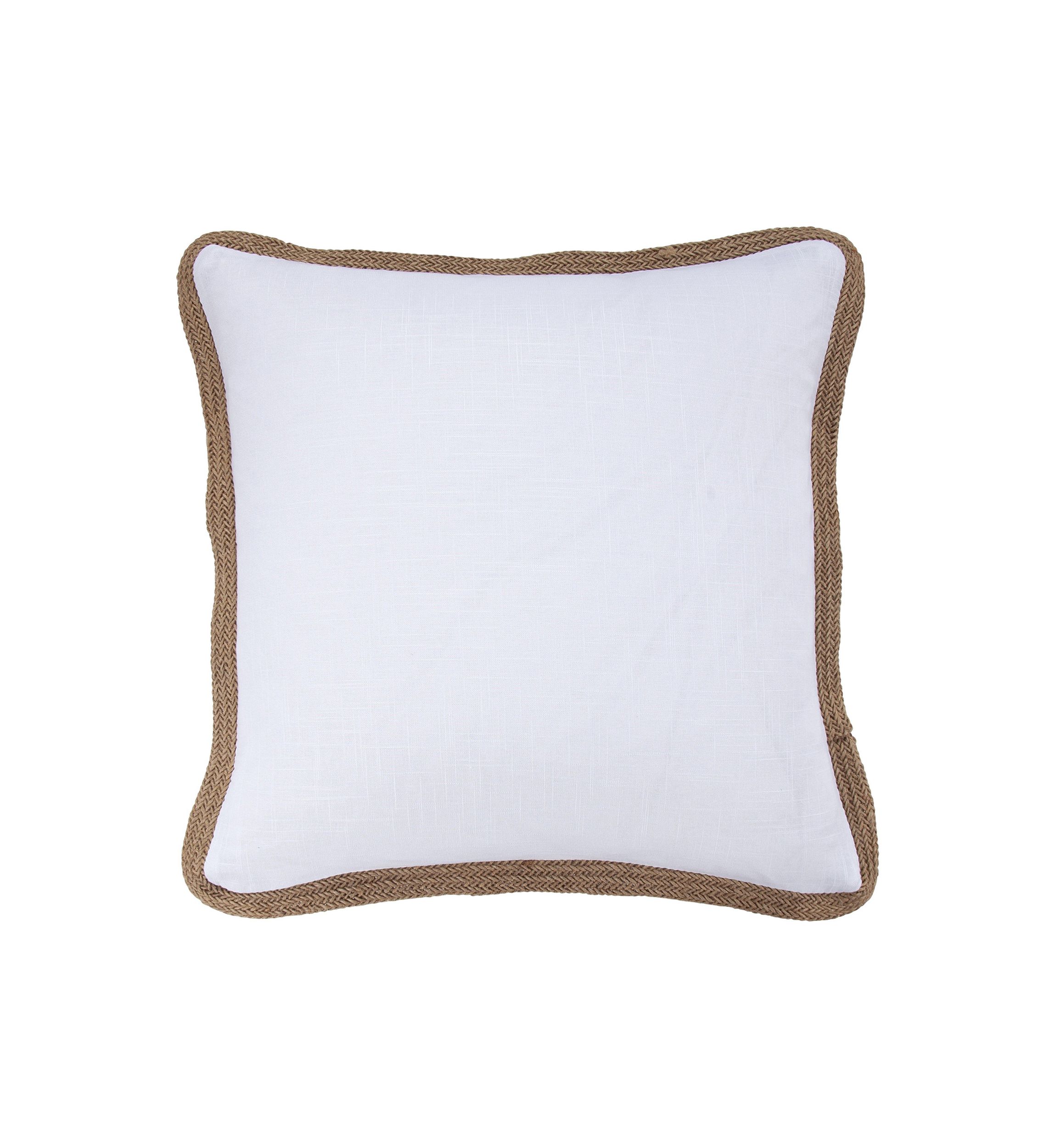 Washed Linen Jute Trimmed Euro Sham