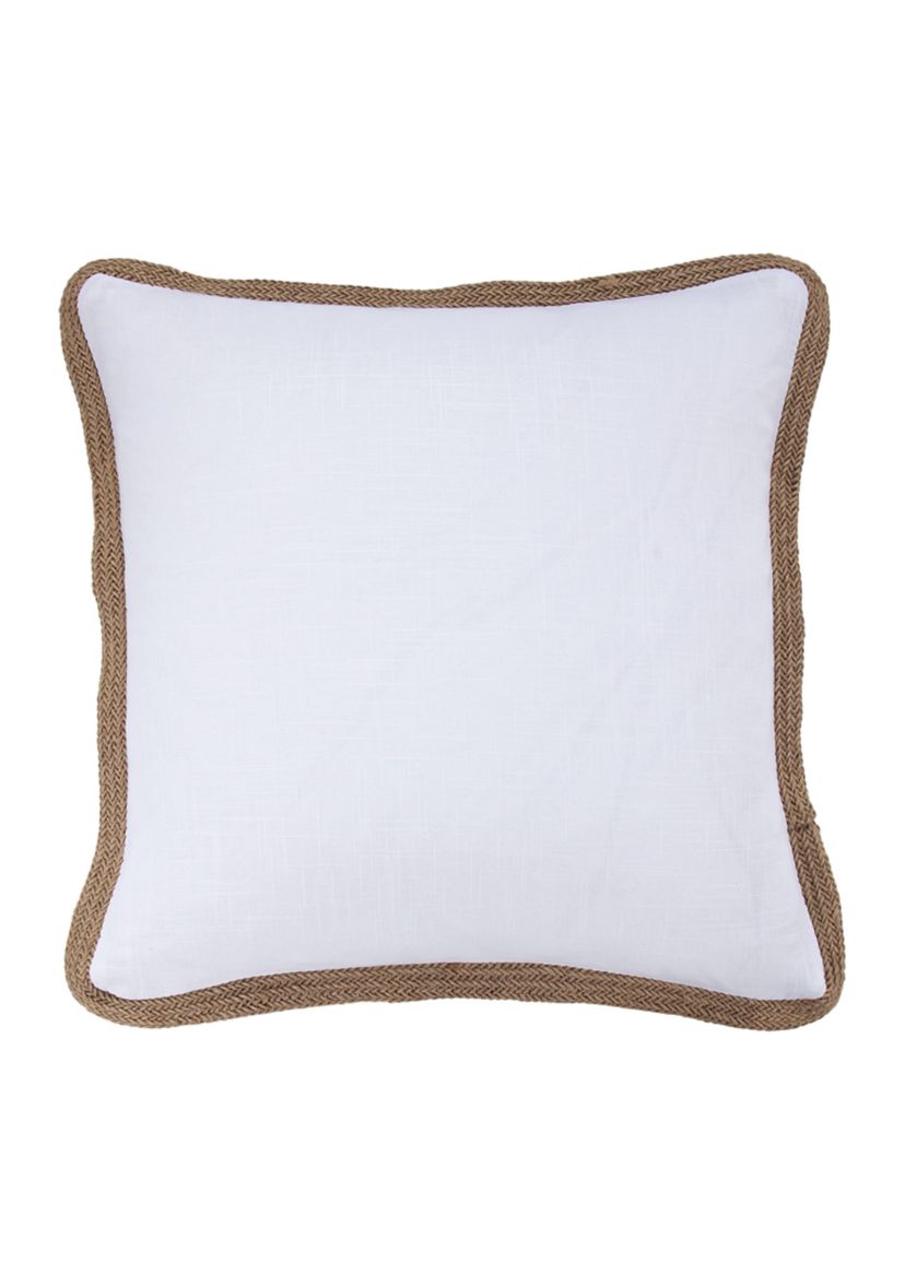 Washed Linen Jute Trimmed Euro Sham