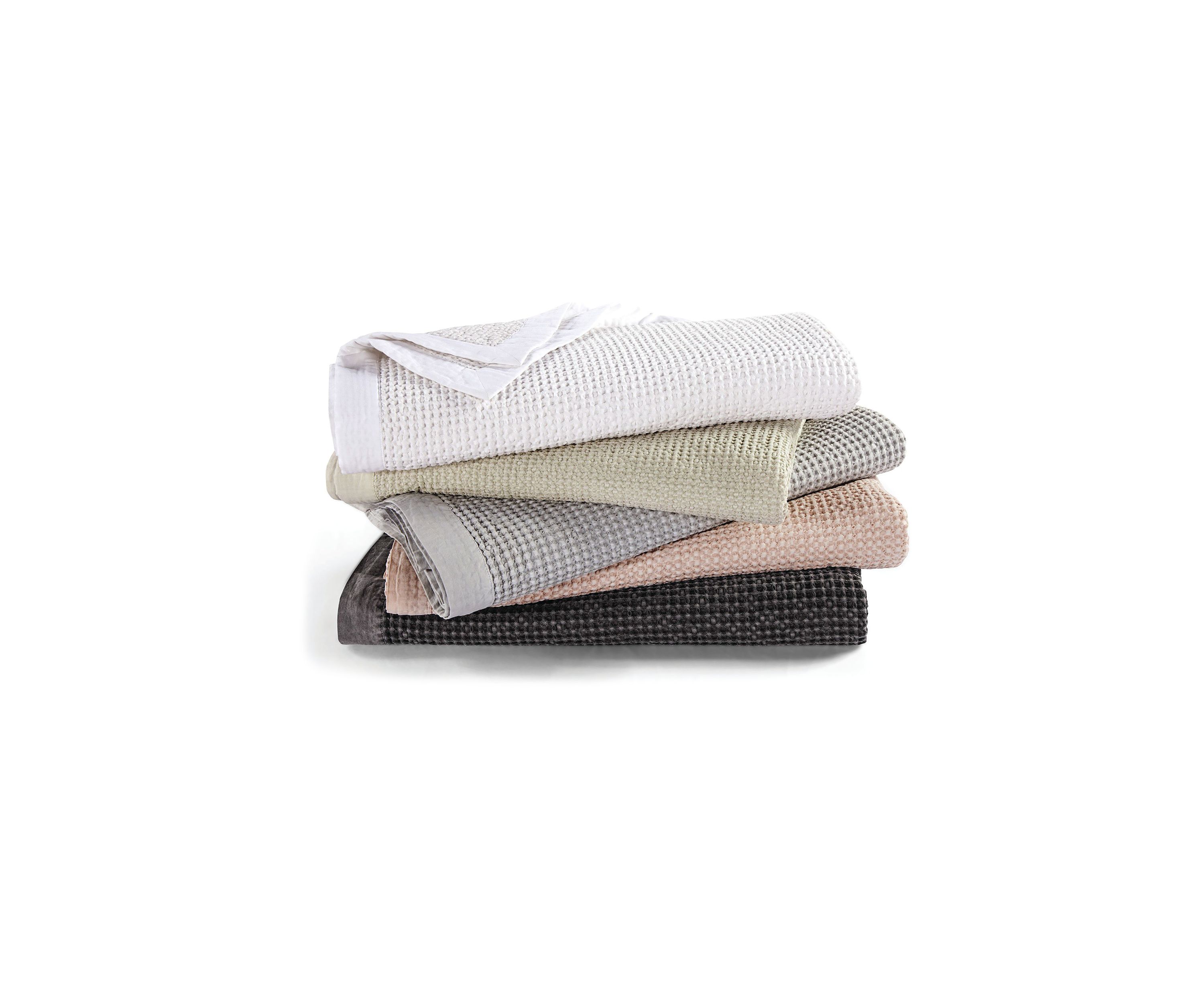 Waffle Weave Cotton Coverlet Set