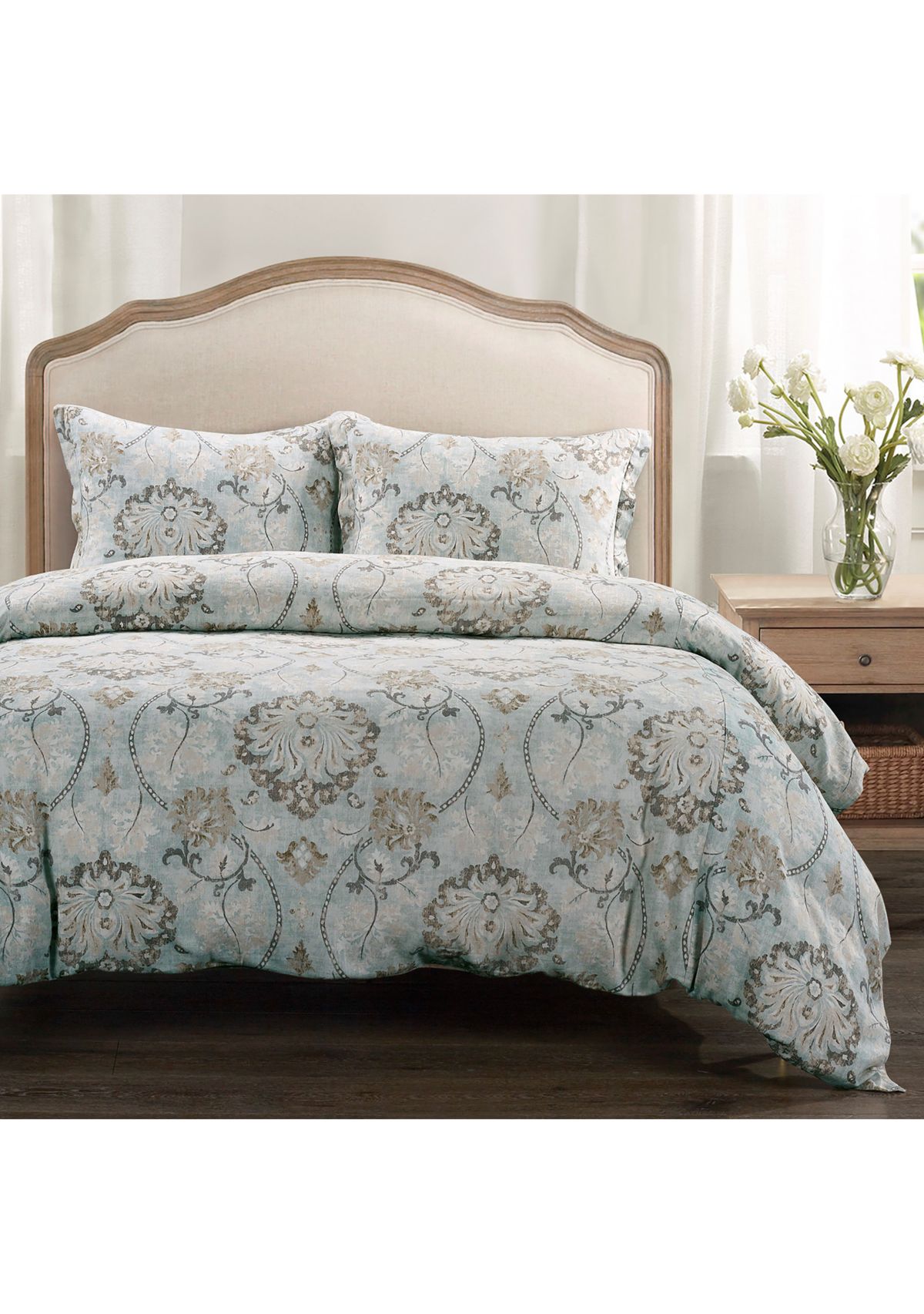 Dalia Victorian Floral Duvet Cover Set, 3 Piece