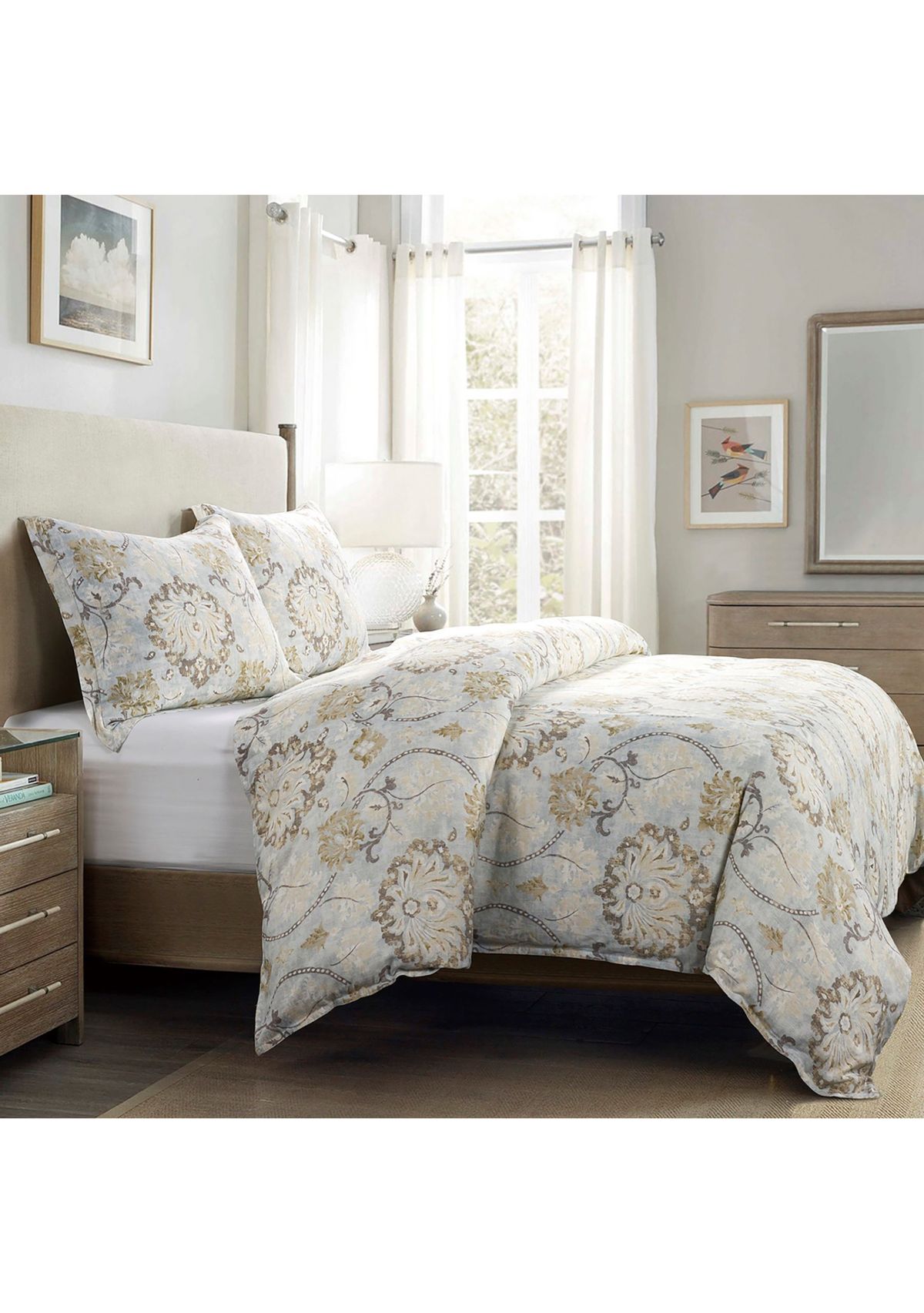 Dalia Victorian Floral Duvet Cover Set, 3 Piece