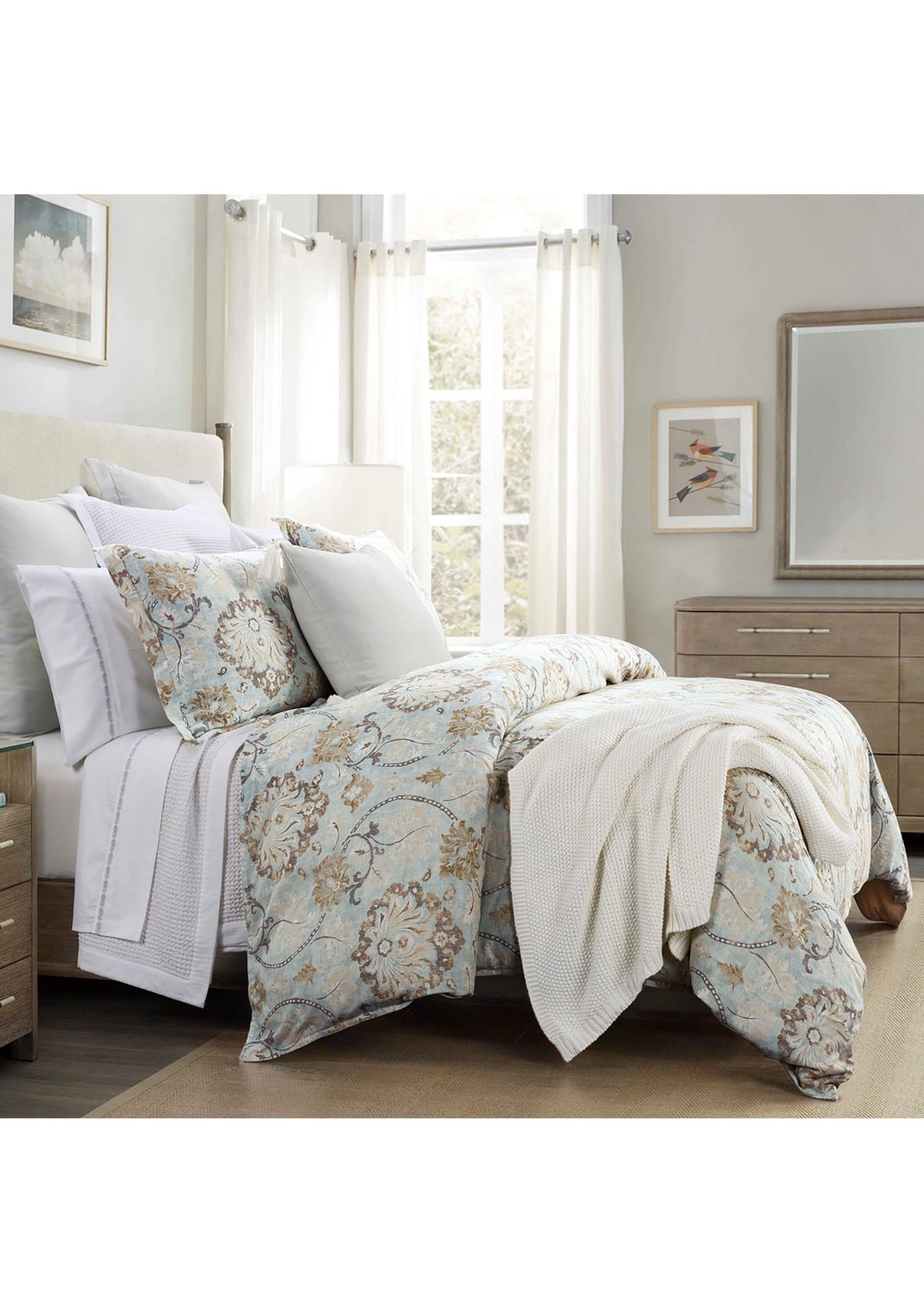 Dalia Victorian Floral Duvet Cover Set, 3 Piece