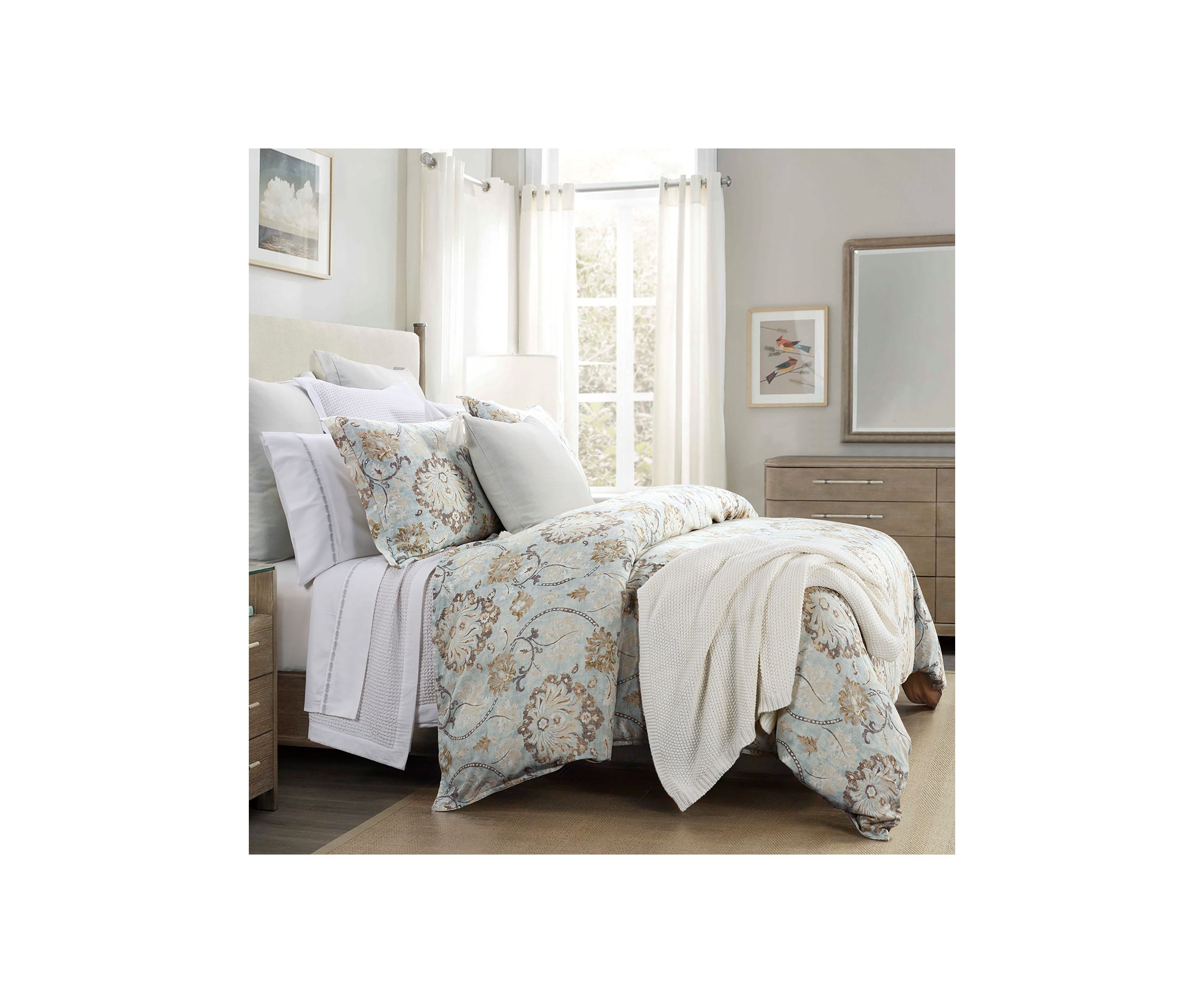 Dalia Victorian Floral Duvet Cover Set, 3 Piece