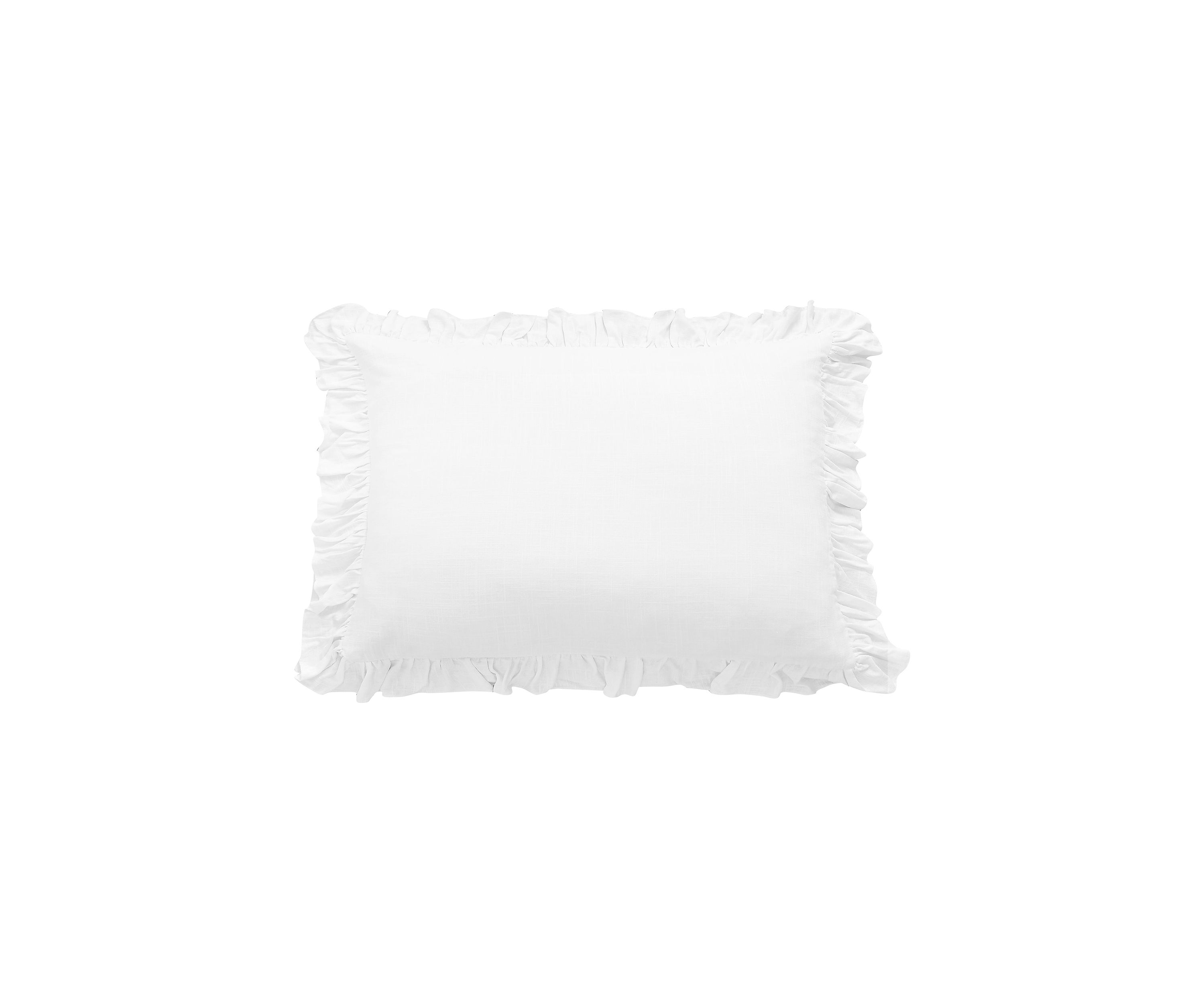Lily Washed Linen Ruffled Pillow Sham