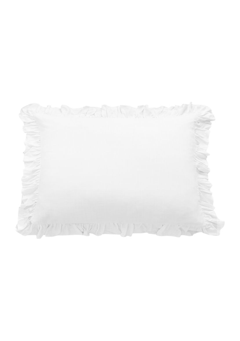 Lily Washed Linen Ruffled Pillow Sham