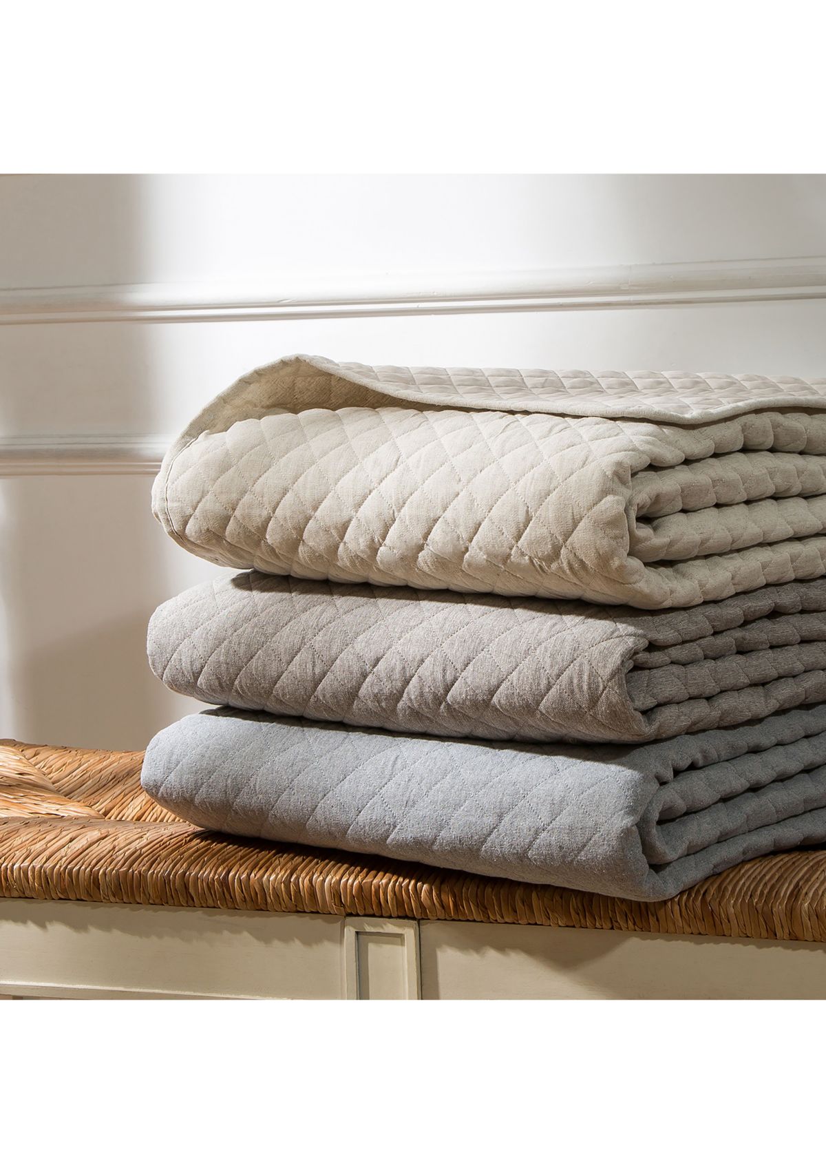 Anna Diamond Quilted Coverlet