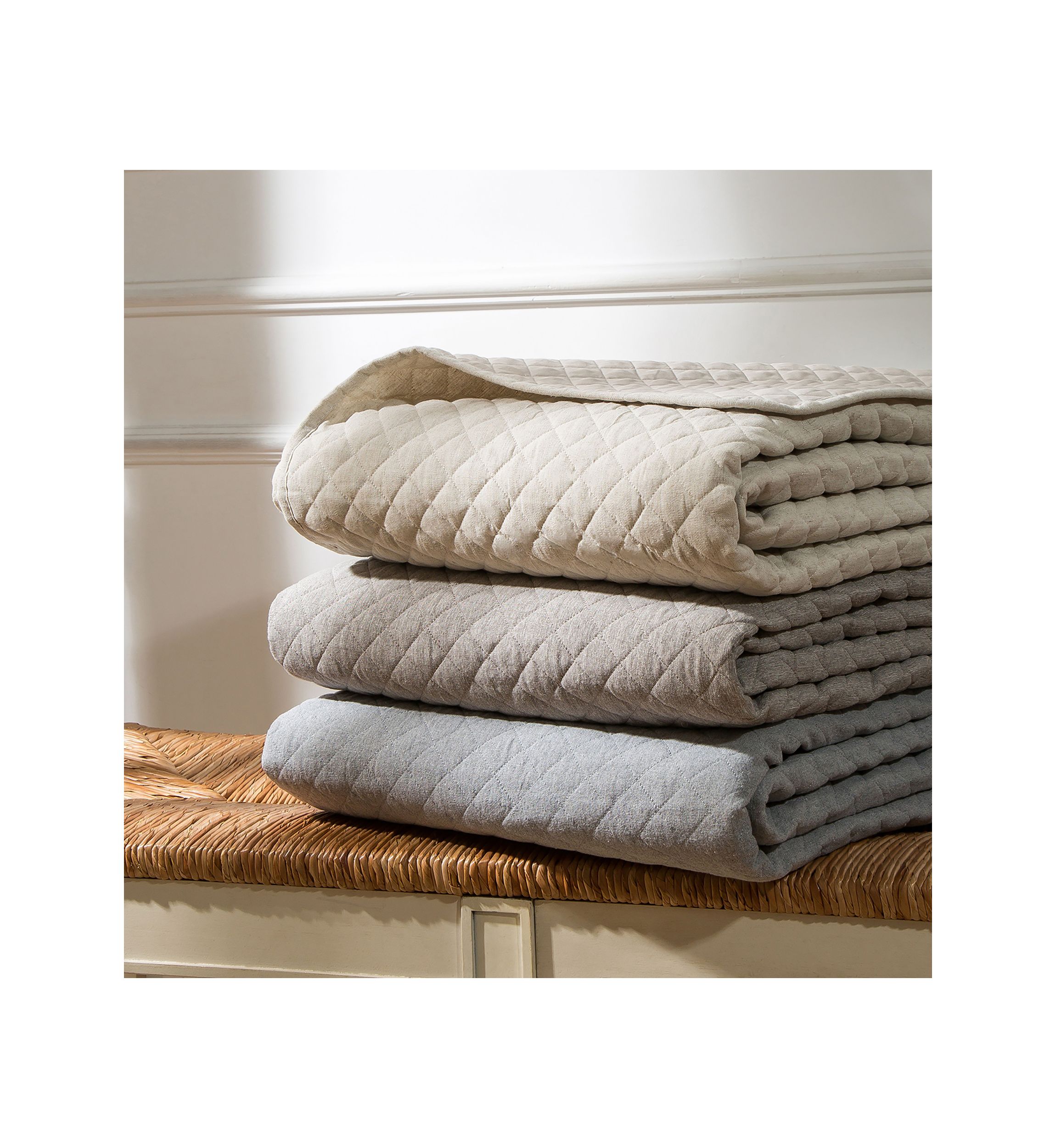 Anna Diamond Quilted Coverlet