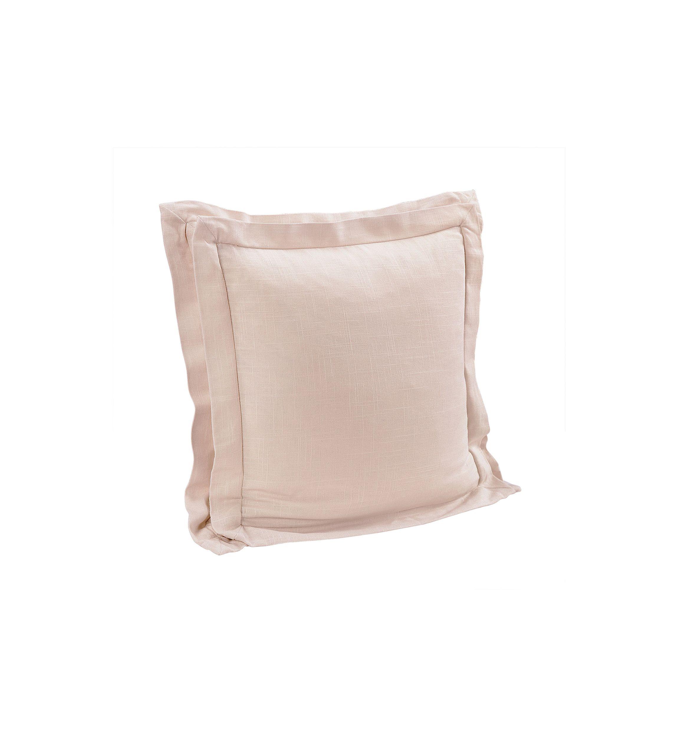 Luna Double Flanged Washed Linen Pillow