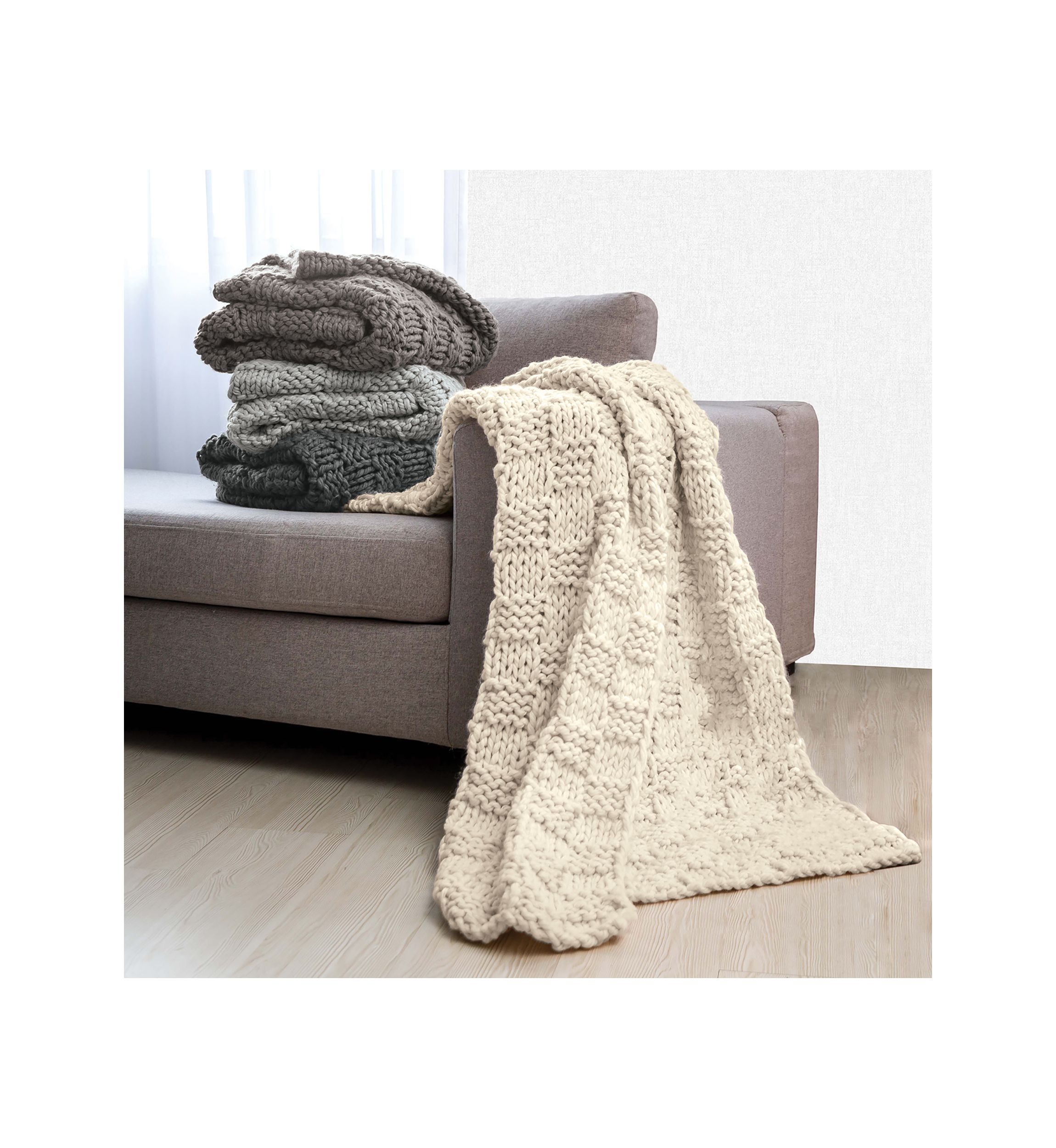Chess Knit Throw