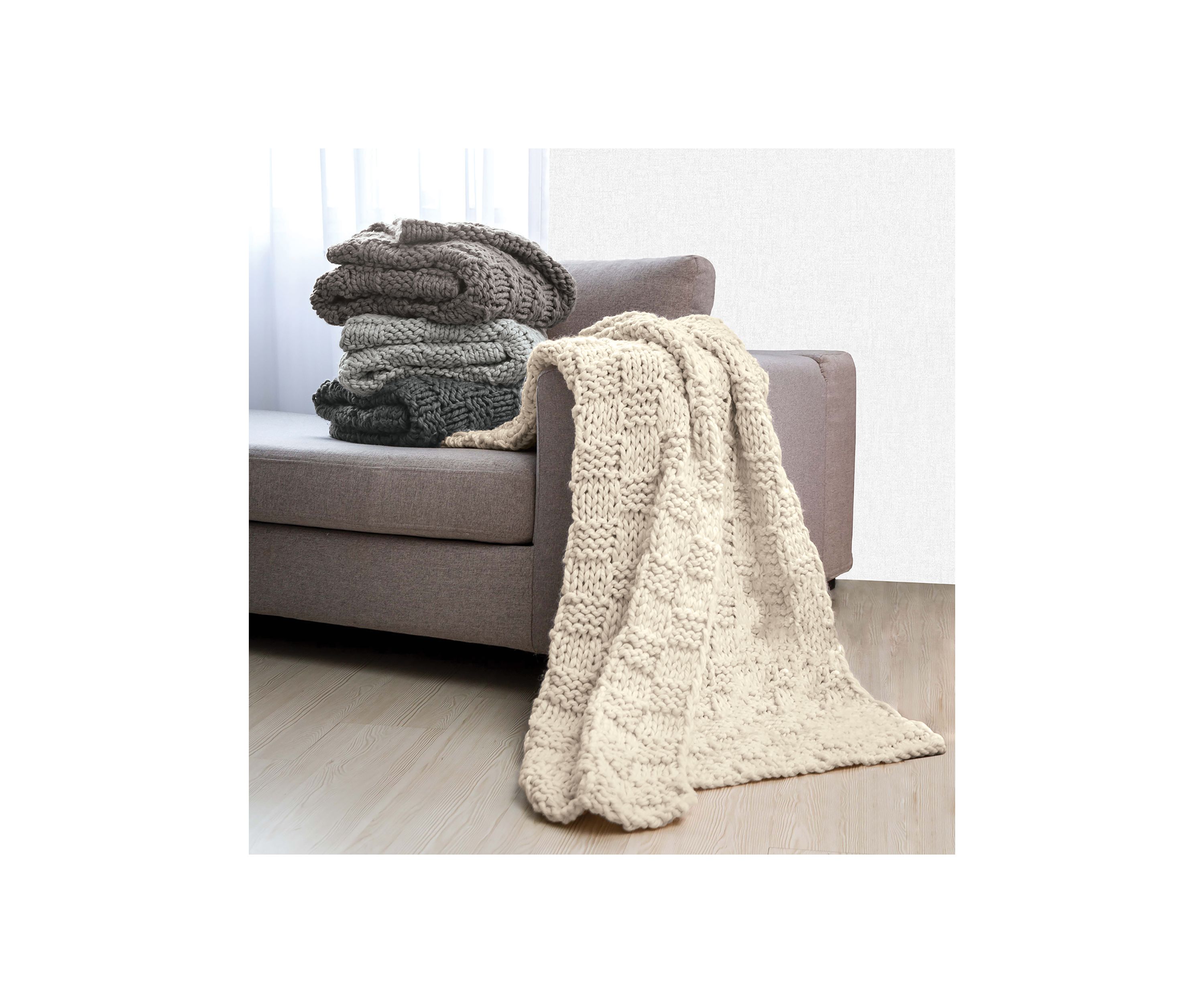 Chess Knit Throw