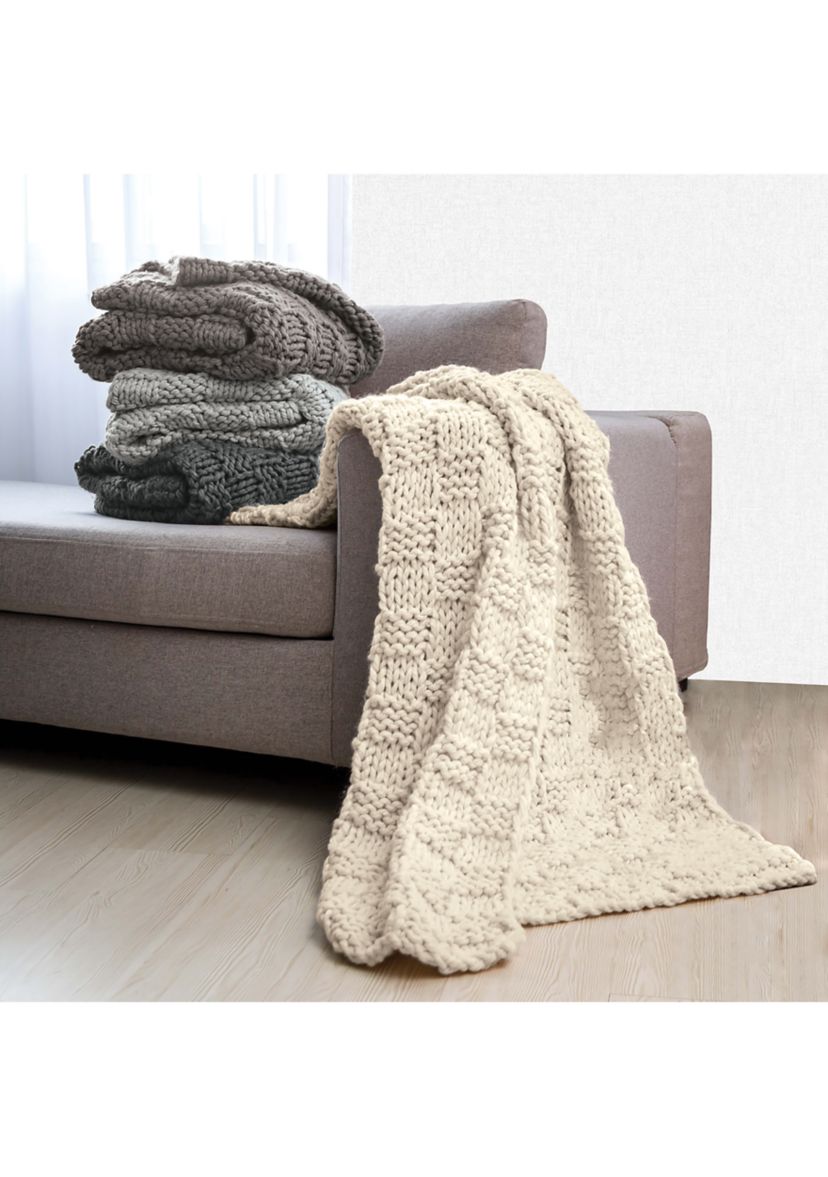 Chess Knit Throw