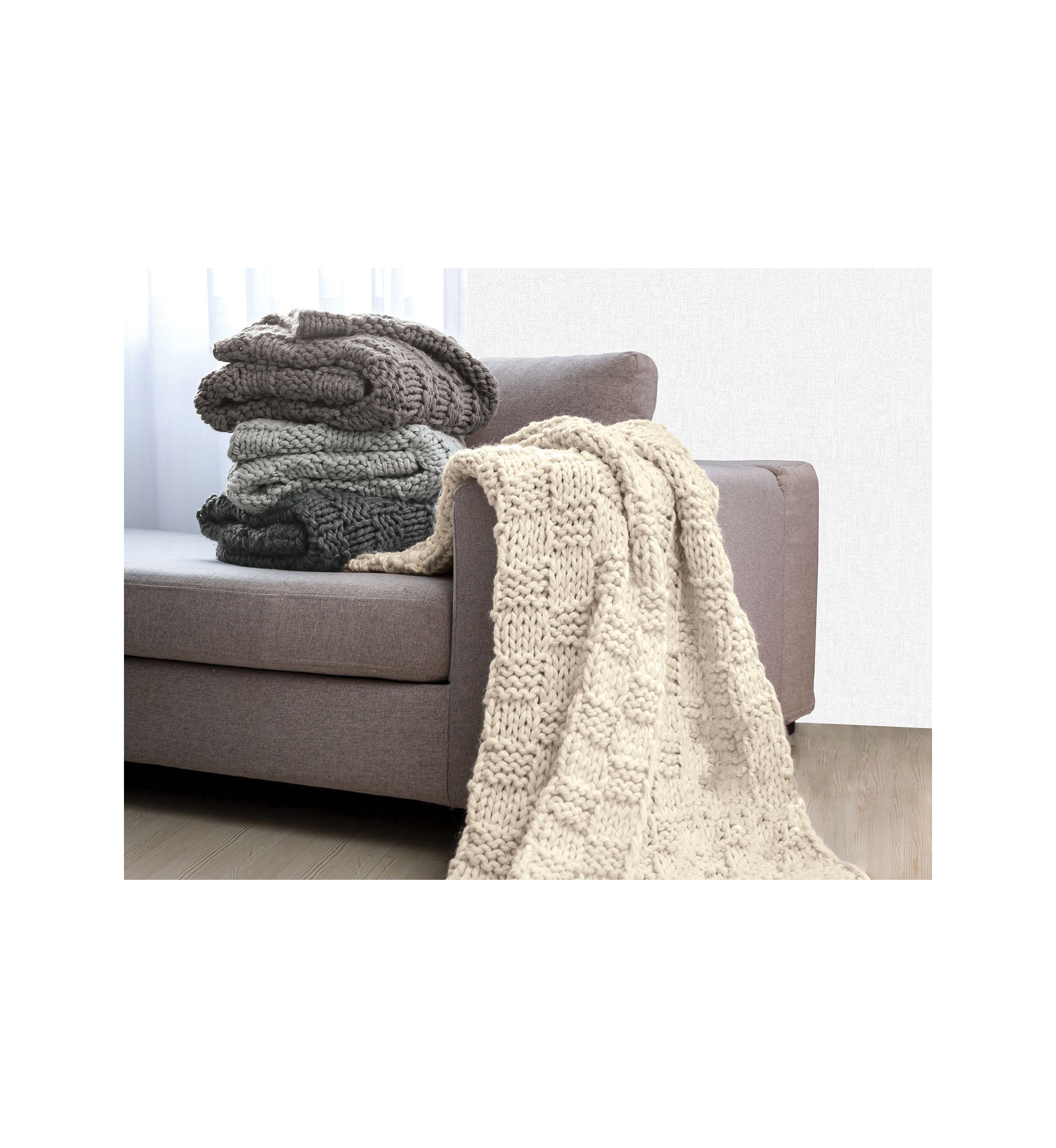 Chess Knit Throw