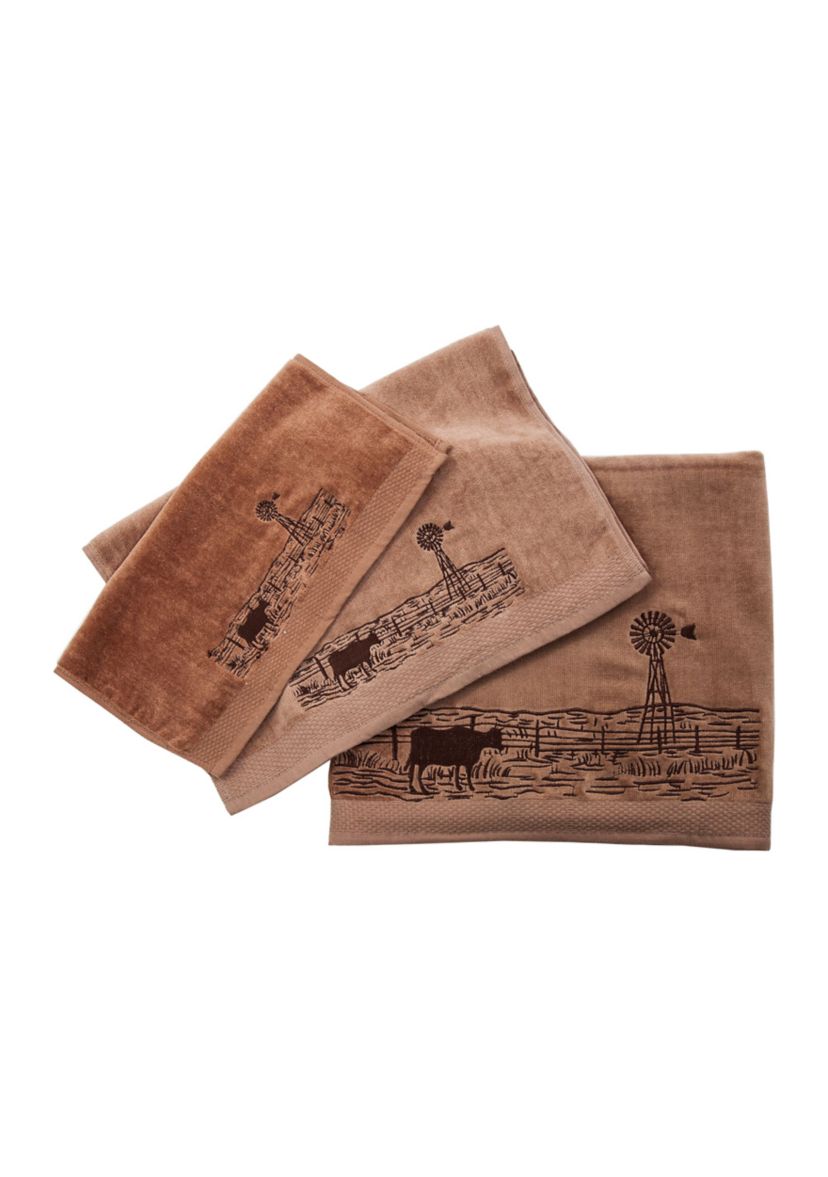Jasper Embroidered Windmill Towel Set
