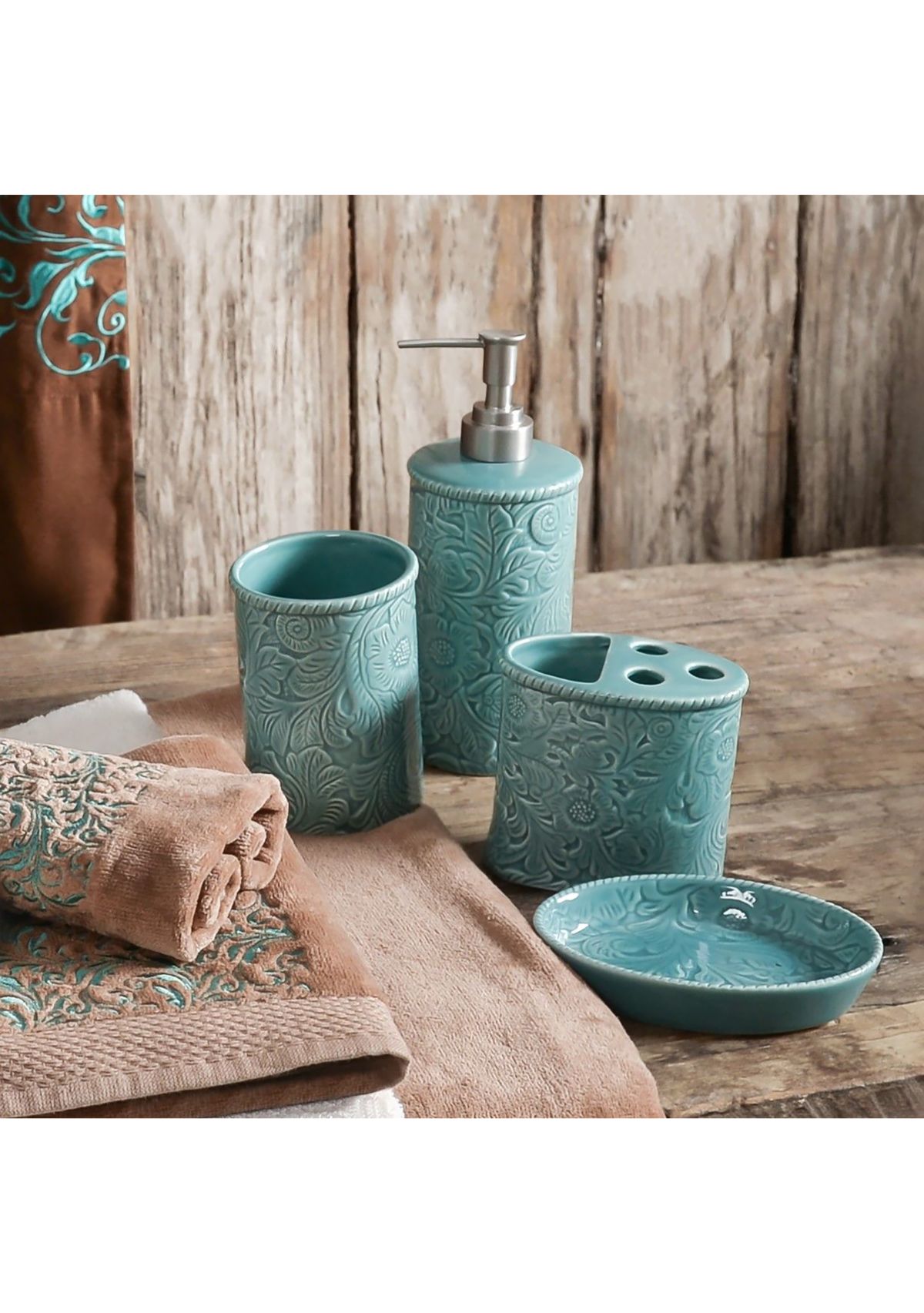 Savannah Ceramic Countertop Bathroom Set