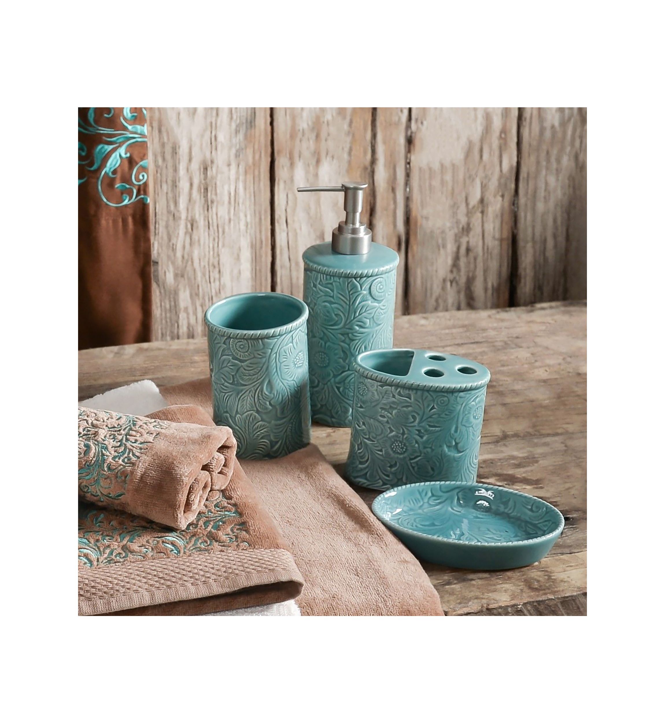 Savannah Ceramic Countertop Bathroom Set