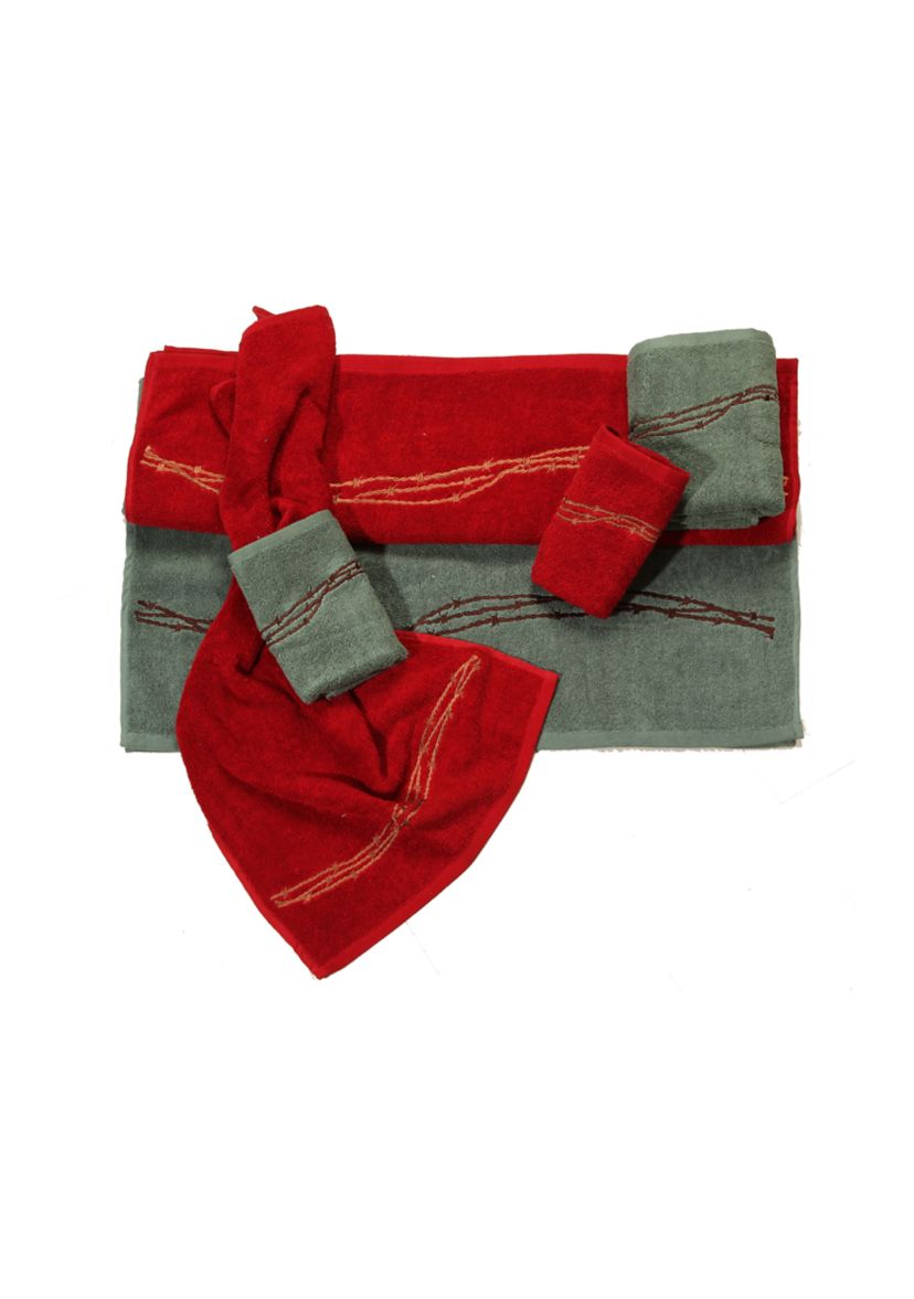 Embroidered Barbwire Towel Set