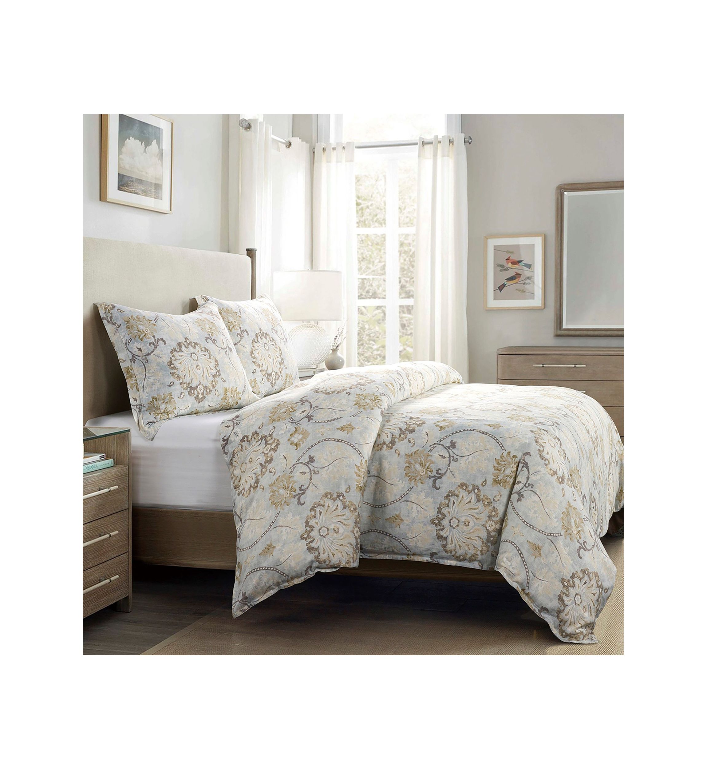 Dalia Victorian Floral Comforter Set, 3 Piece