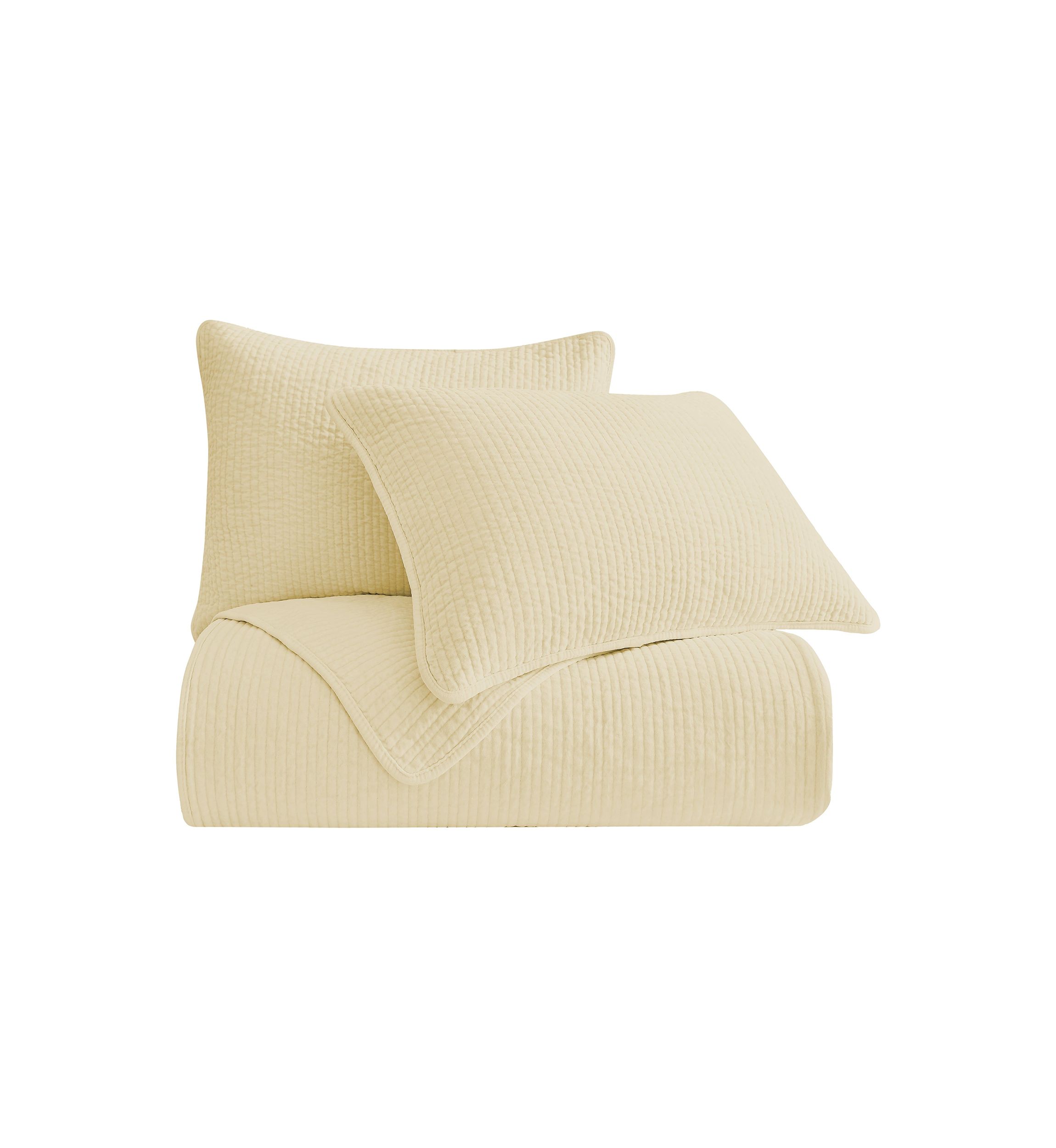 Stonewashed Cotton Velvet Quilt Set