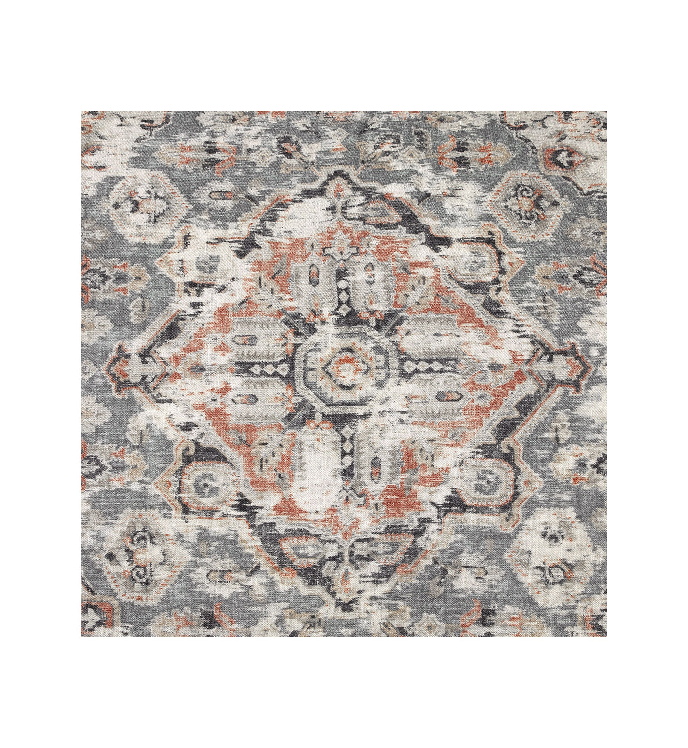 Carmen Taupe Vintage Kilim Medallion Duvet Cover Set, 3 Piece