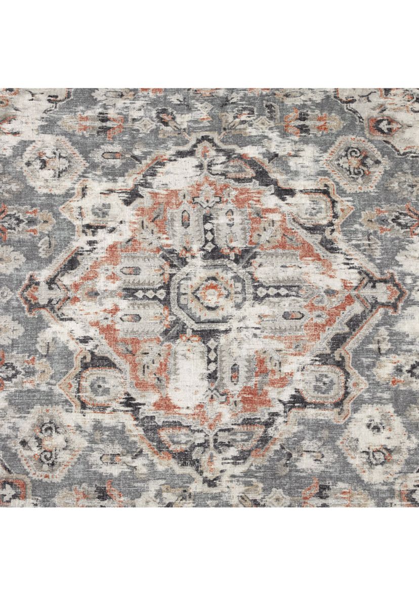 Carmen Taupe Vintage Kilim Medallion Duvet Cover Set, 3 Piece