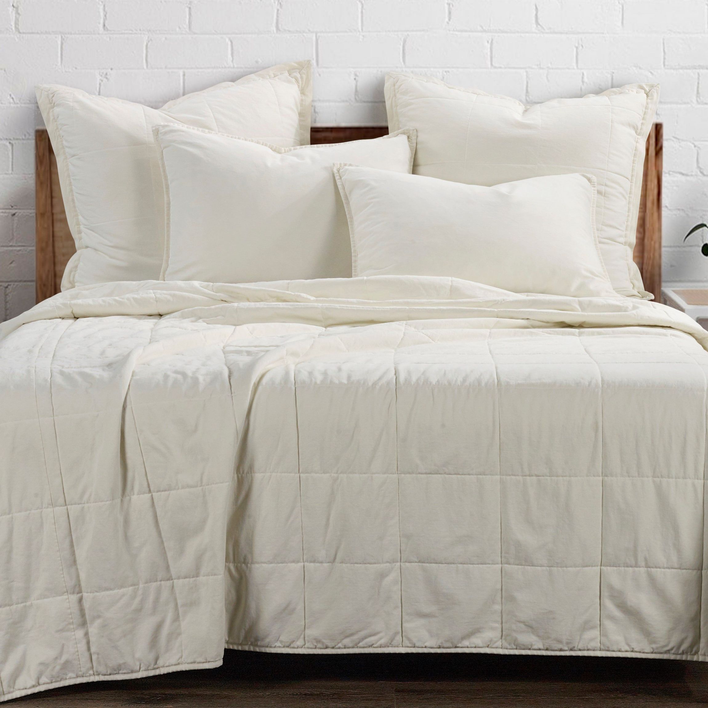 Stonewashed Cotton Canvas Coverlet Set
