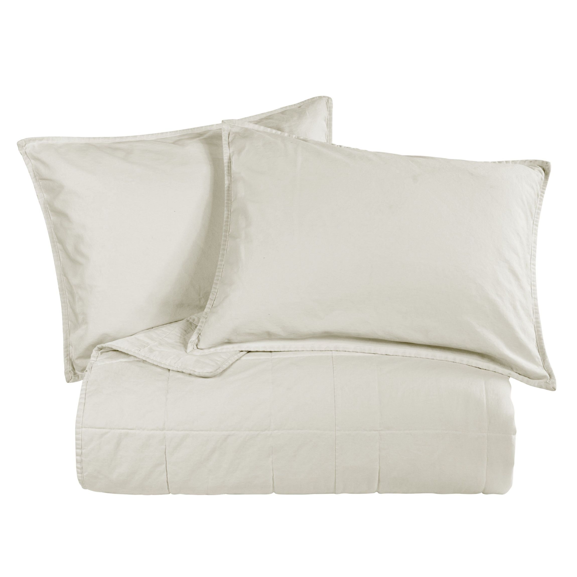 Stonewashed Cotton Canvas Coverlet Set