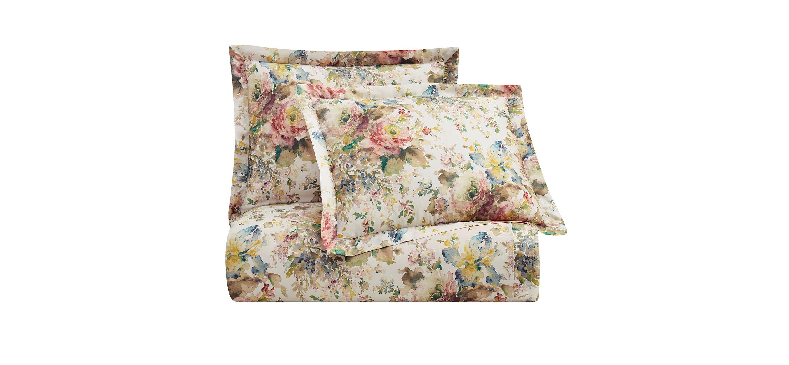 Jardin Lyocell Watercolor Floral Comforter Set, 3-Piece