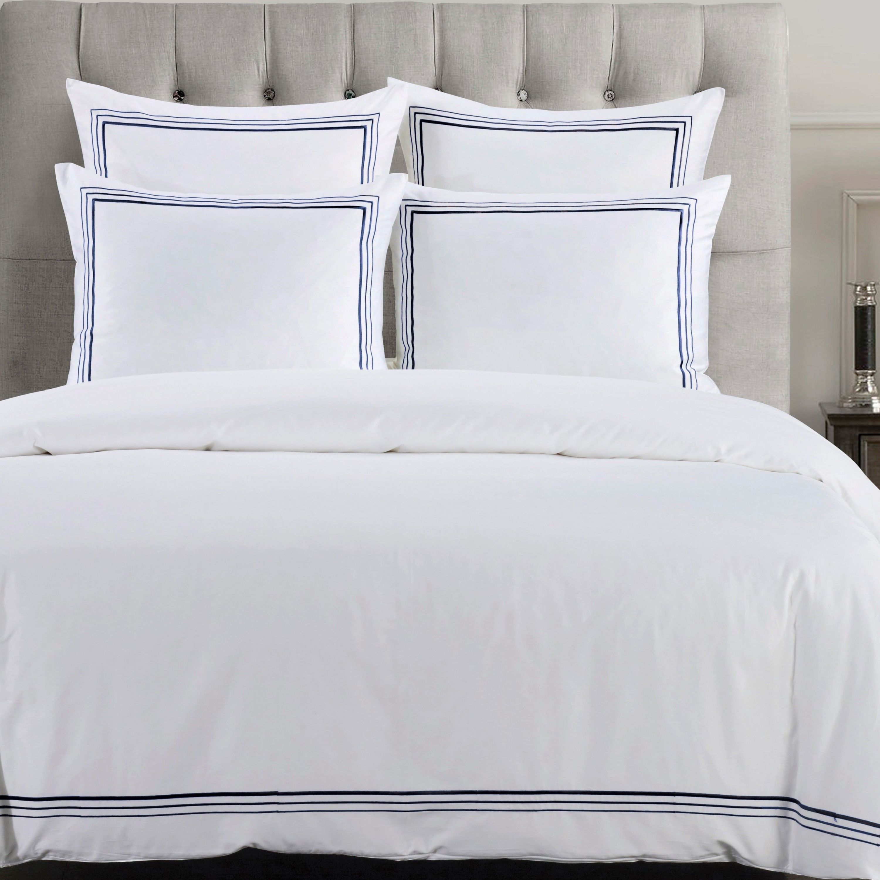 Embroidered Border Duvet Cover Set