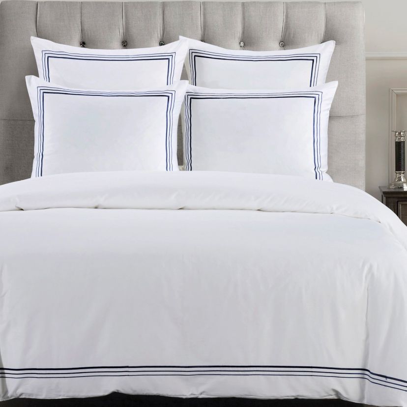 Embroidered Border Duvet Cover Set