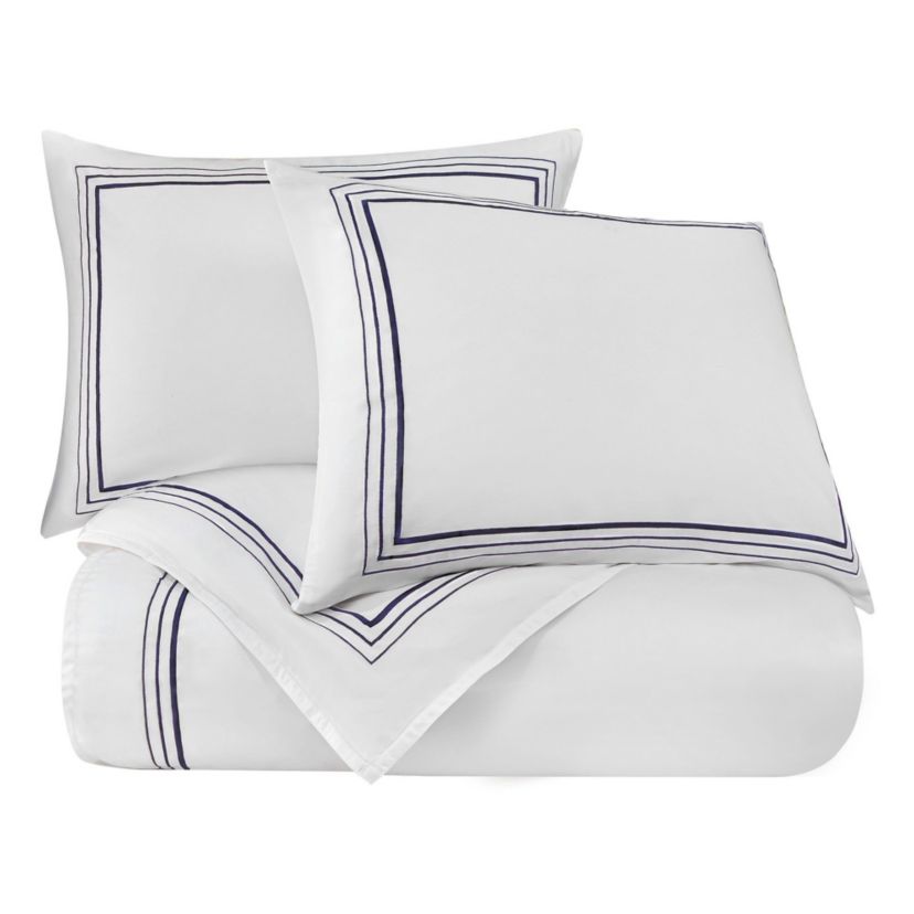 Embroidered Border Duvet Cover Set