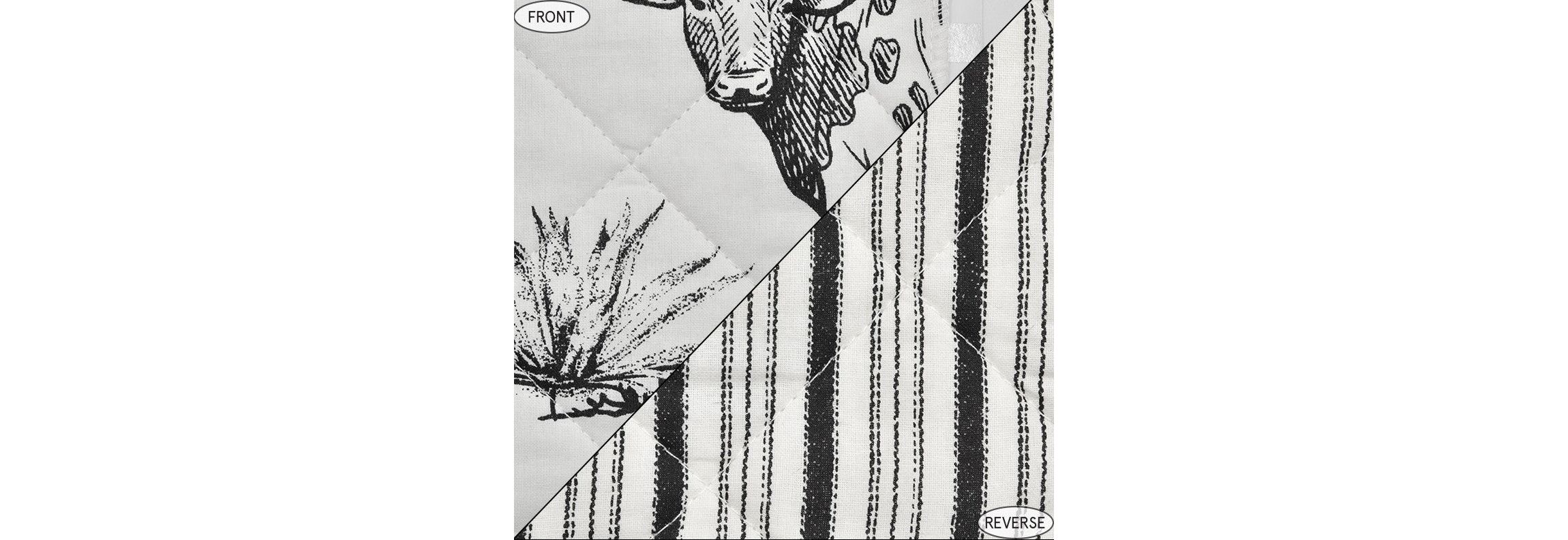 Ranch Life Western Toile Reversible Quilt Set, 3-Piece