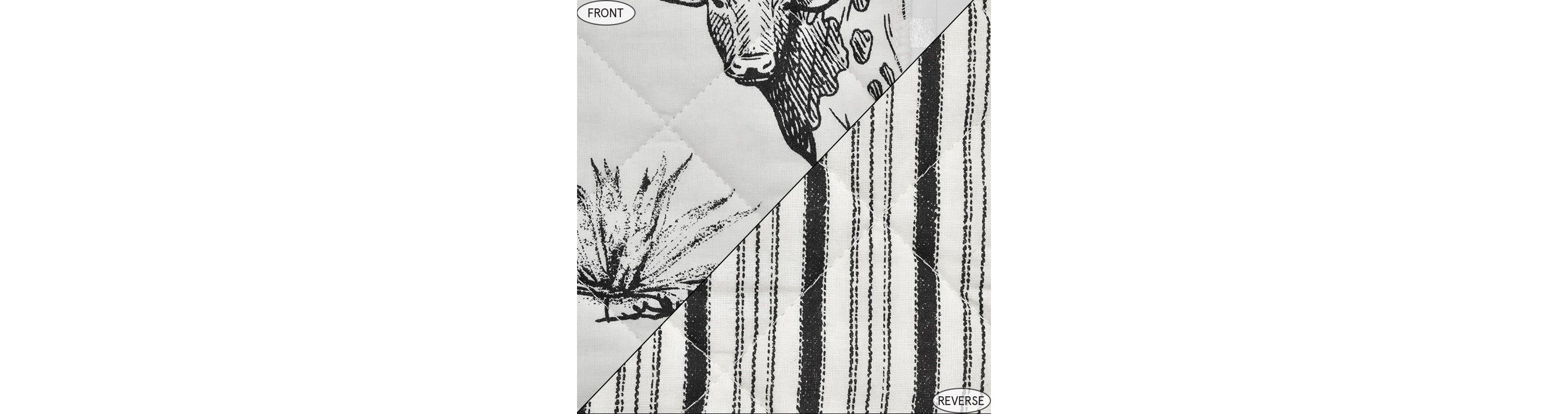 Ranch Life Western Toile Reversible Quilt Set, 3-Piece