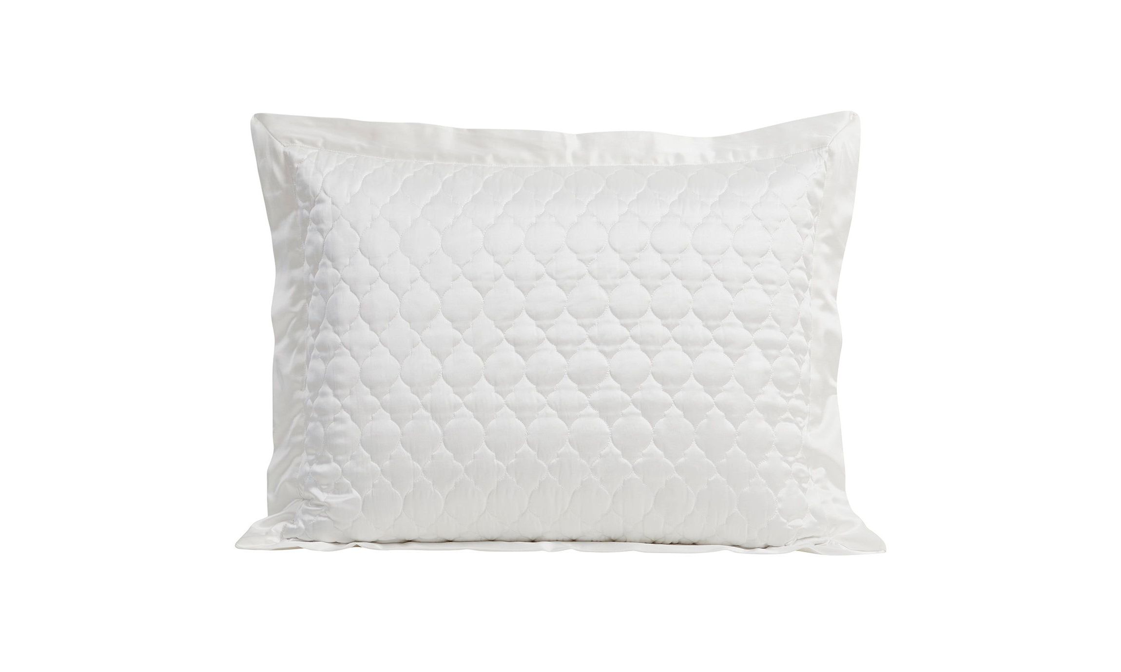 High Shine Satin Ogee Quatrefoil Pillow Sham Set, 2 Piece