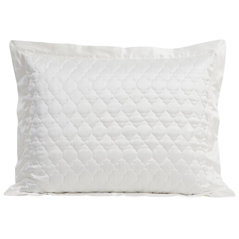 High Shine Satin Ogee Quatrefoil Pillow Sham Set, 2 Piece
