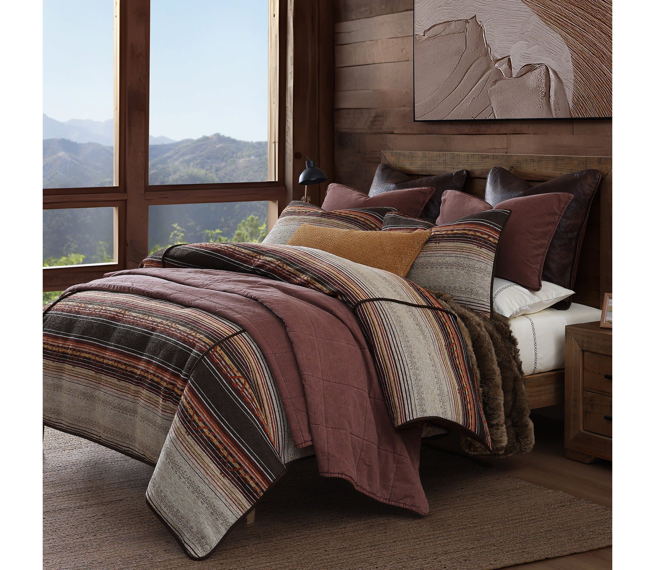 Estes Chenille Western  Bedding Comforter Set, 3-Piece