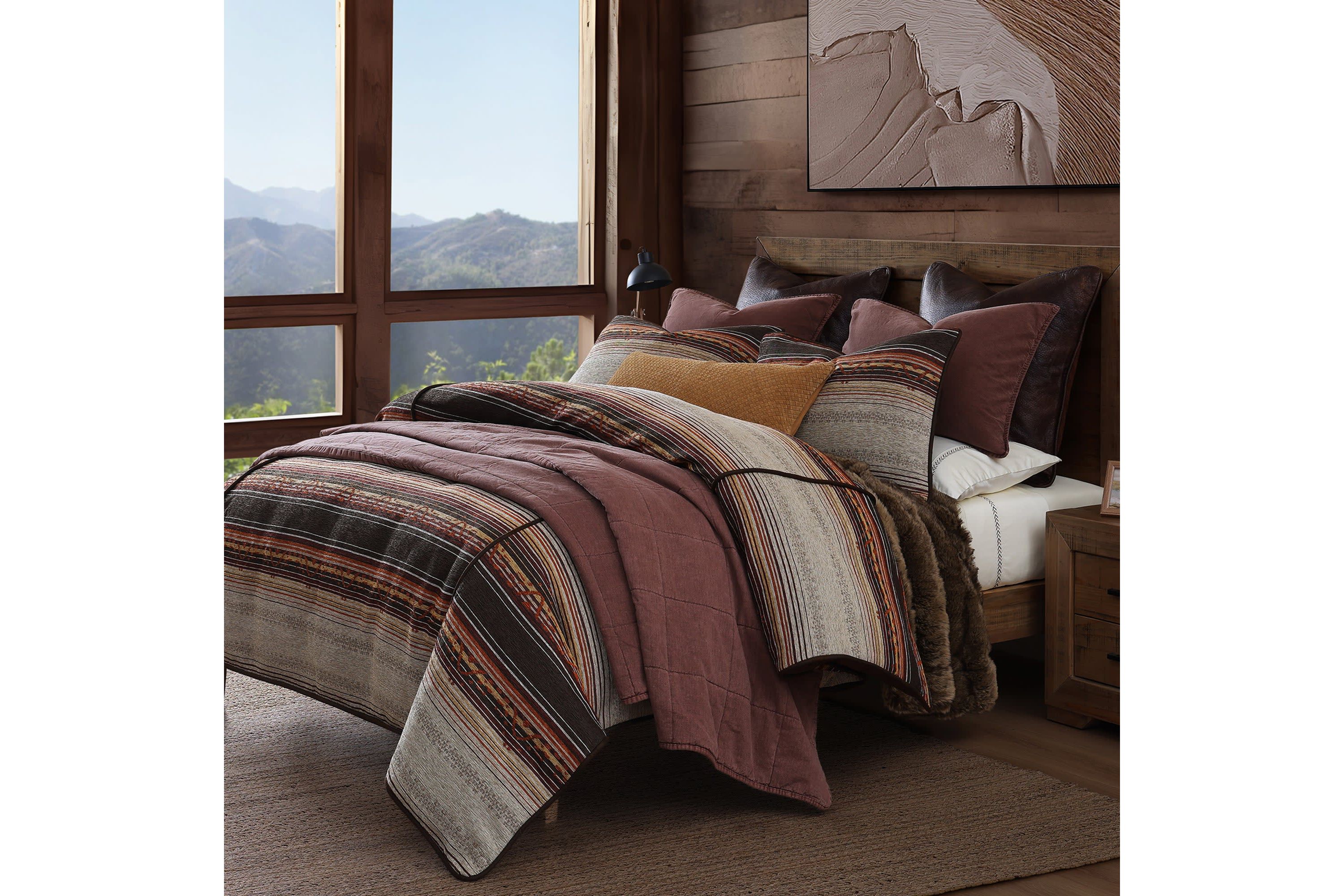 Estes Chenille Western  Bedding Comforter Set, 3-Piece