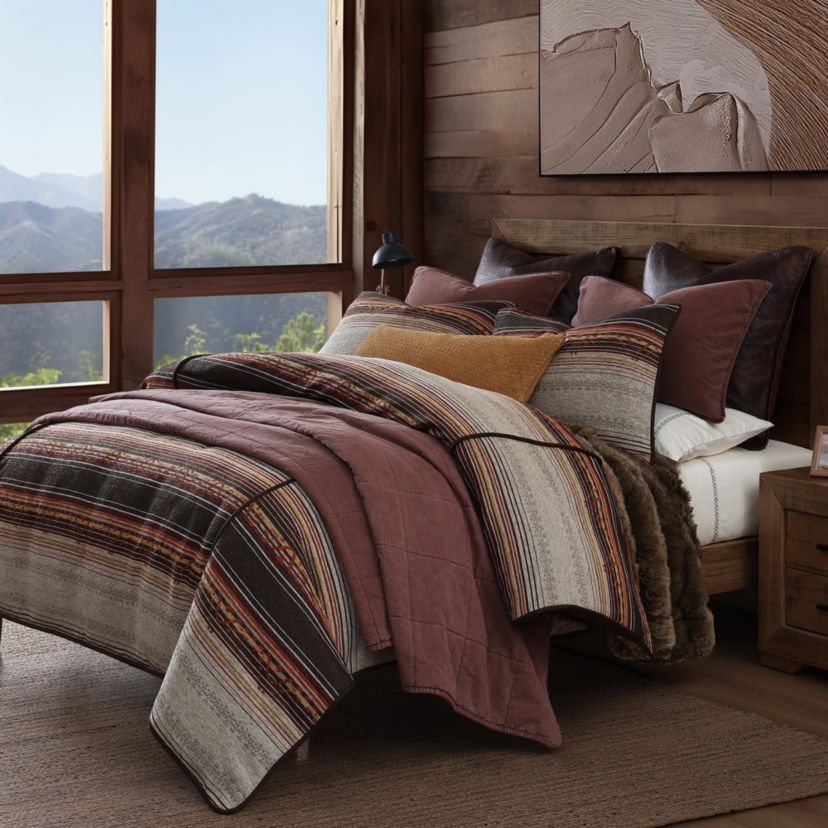 Estes Chenille Western  Bedding Comforter Set, 3-Piece