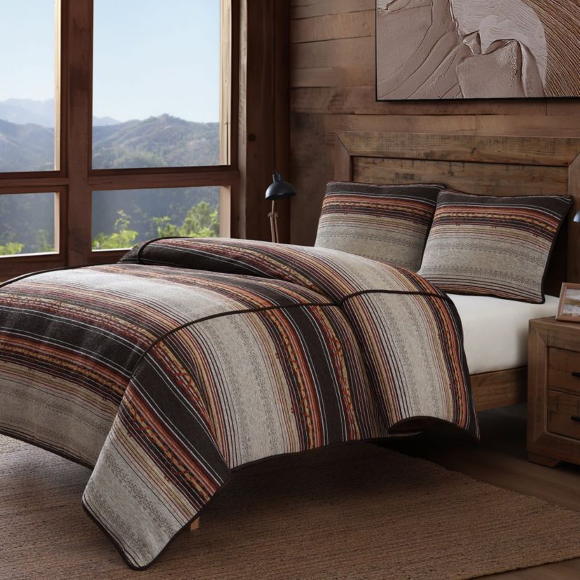 Estes Chenille Western  Bedding Comforter Set, 3-Piece