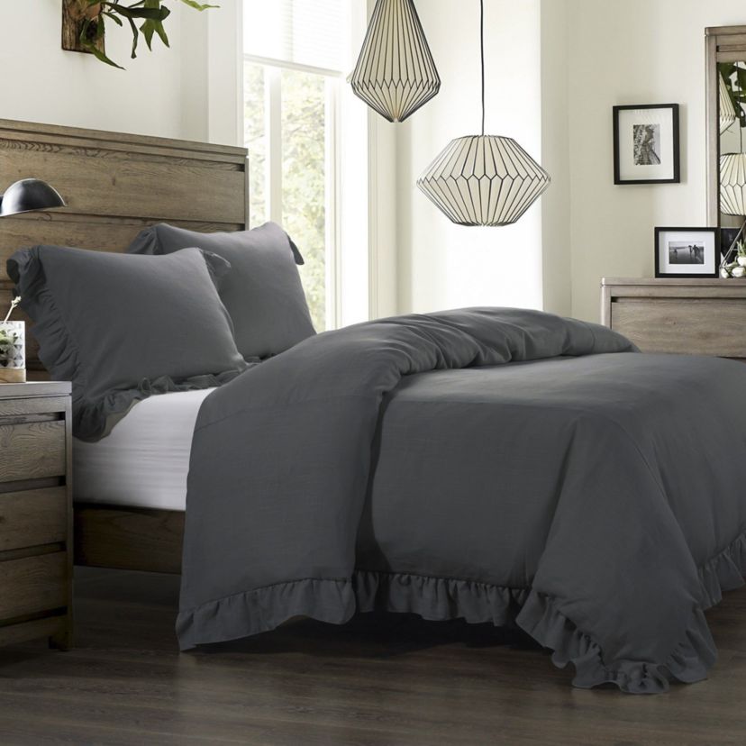 Lily Washed Linen Comforter Set