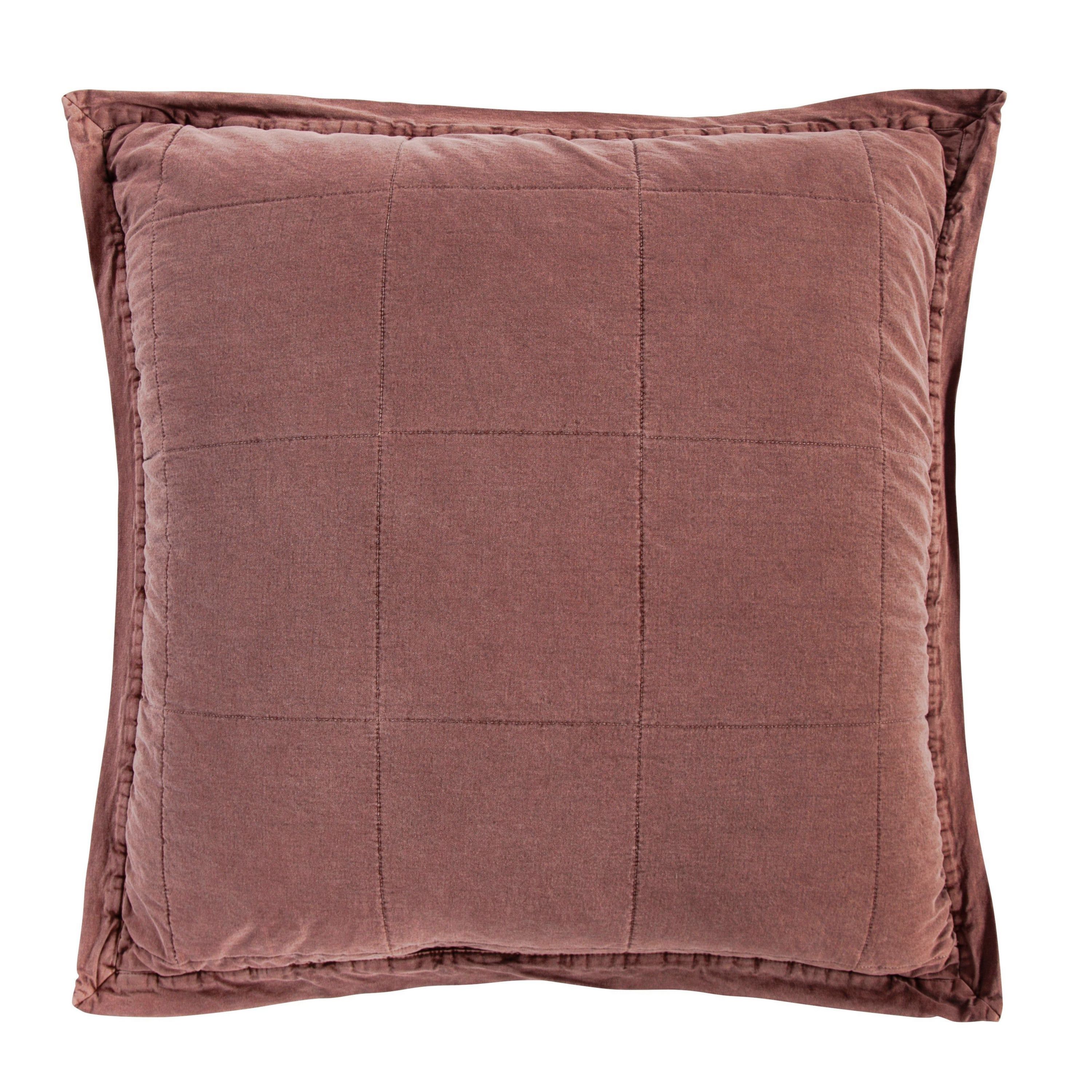 Stonewashed Cotton Canvas Euro Sham, 27" x 27"