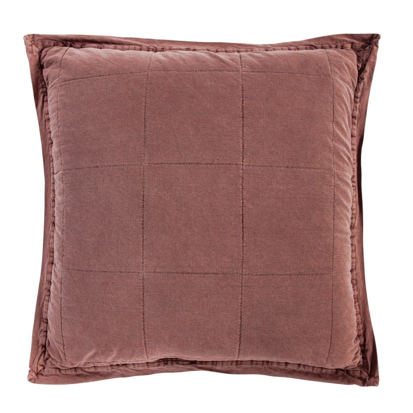 Stonewashed Cotton Canvas Euro Sham, 27" x 27"