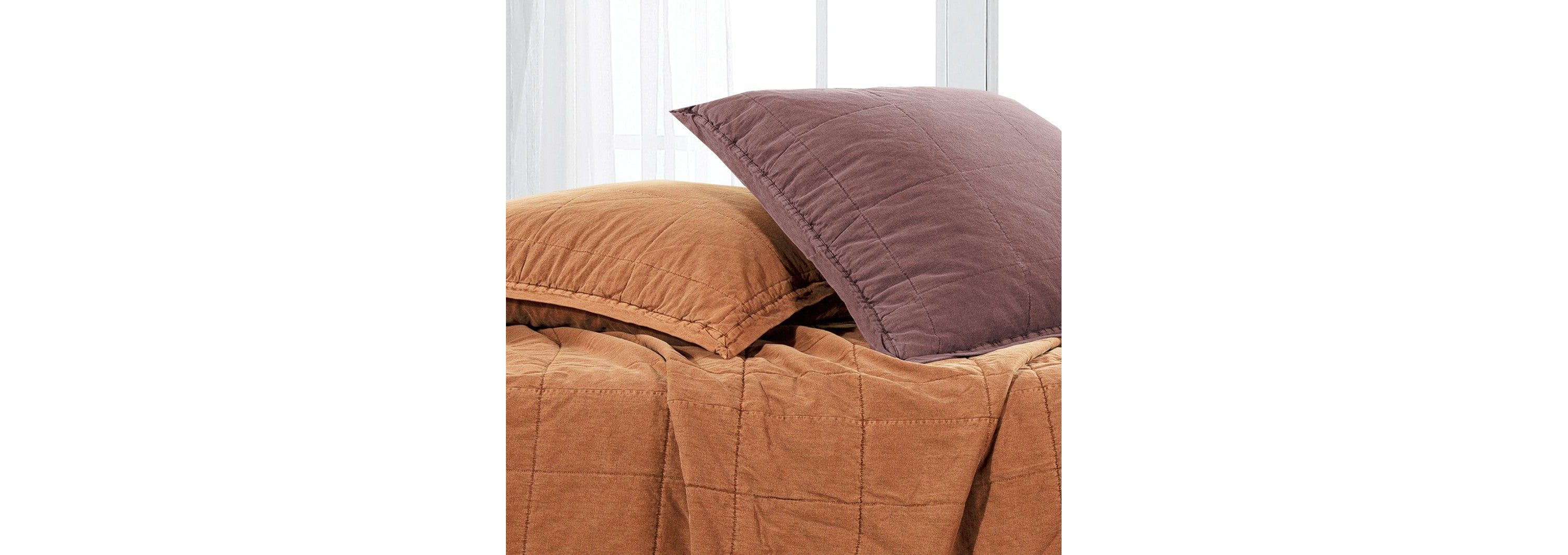 Stonewashed Cotton Canvas Euro Sham, 27" x 27"