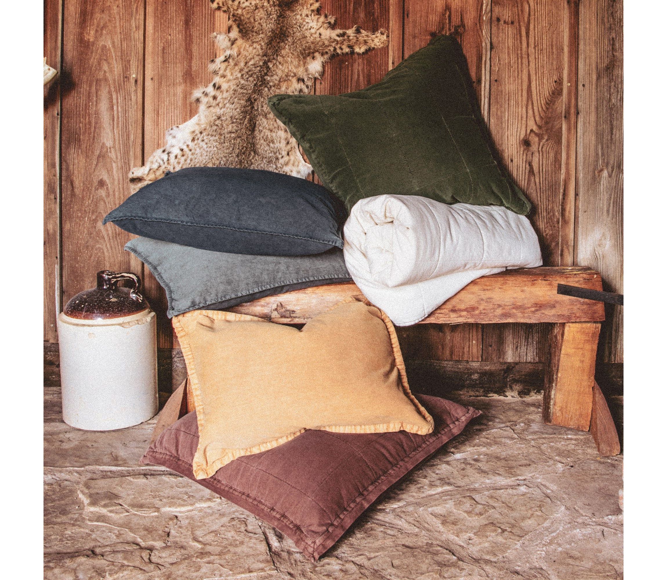 Stonewashed Cotton Canvas Pillow Sham