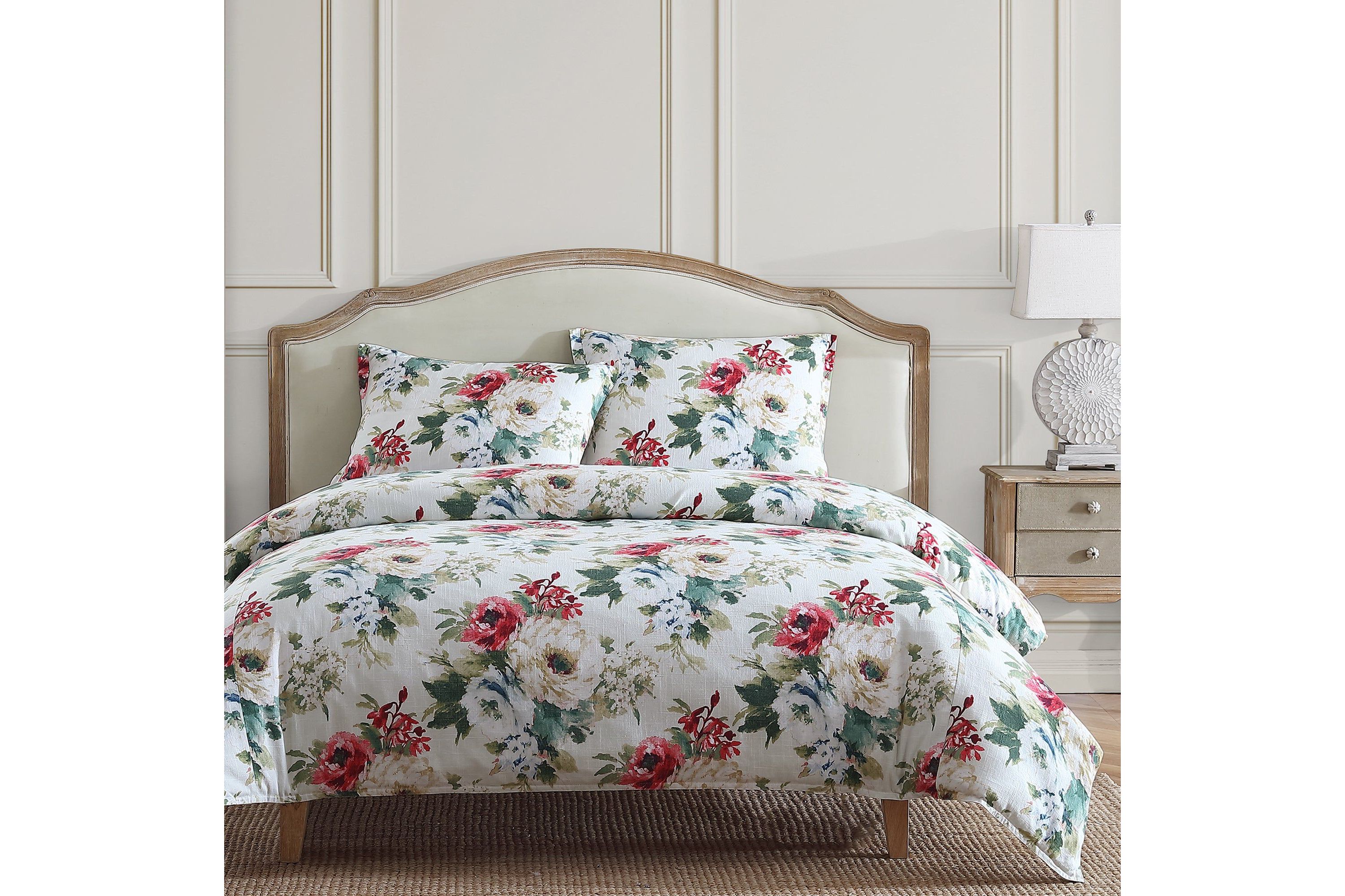 Peony Washed Linen Duvet Cover Set