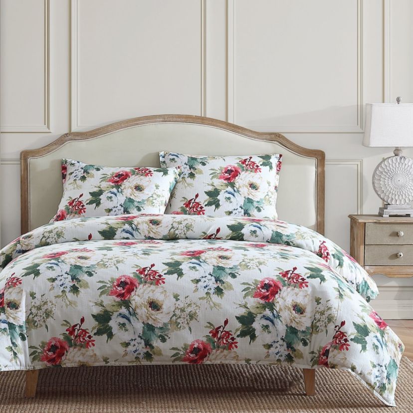 Peony Washed Linen Duvet Cover Set