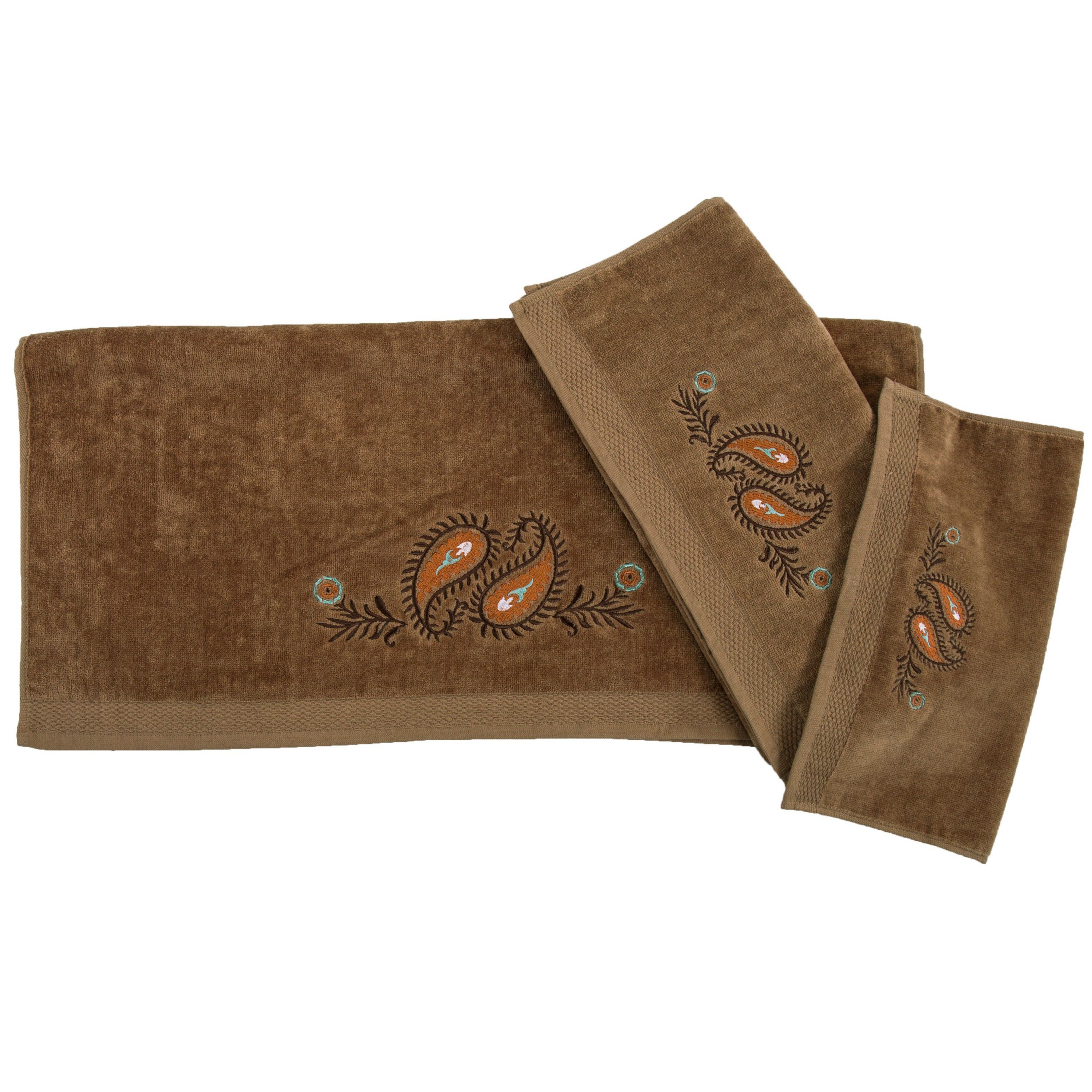 Rebecca Embroidered Western Paisley Towel Set