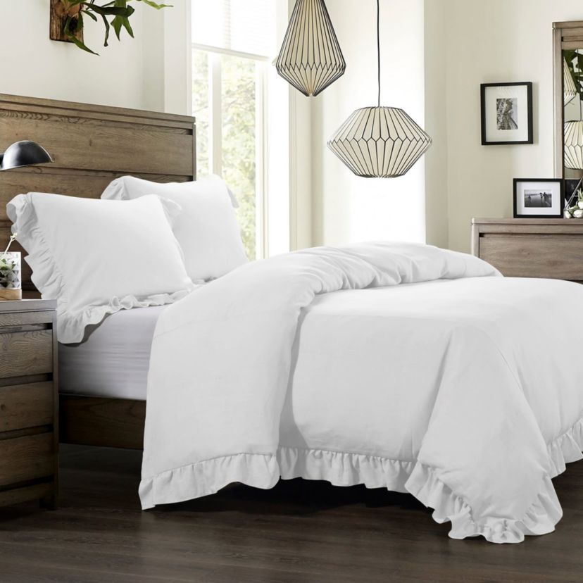 Lily Washed Linen Duvet Cover Set