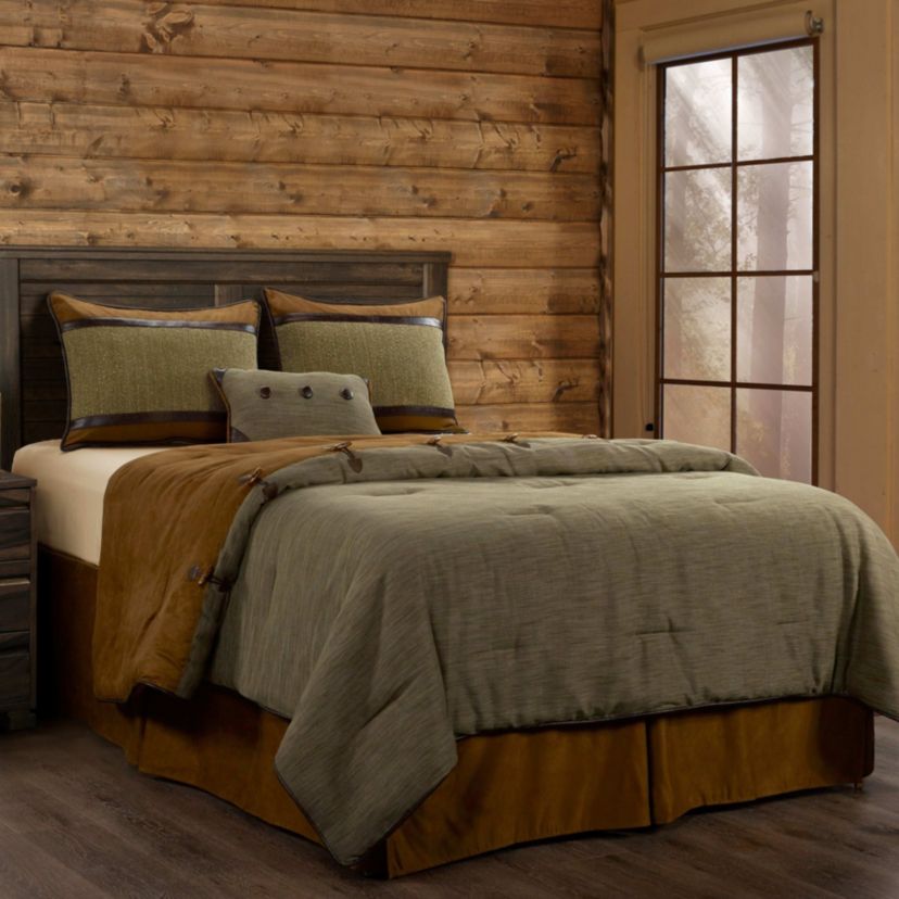Highland Lodge Olive Brown Comforter Set, 5 Piece
